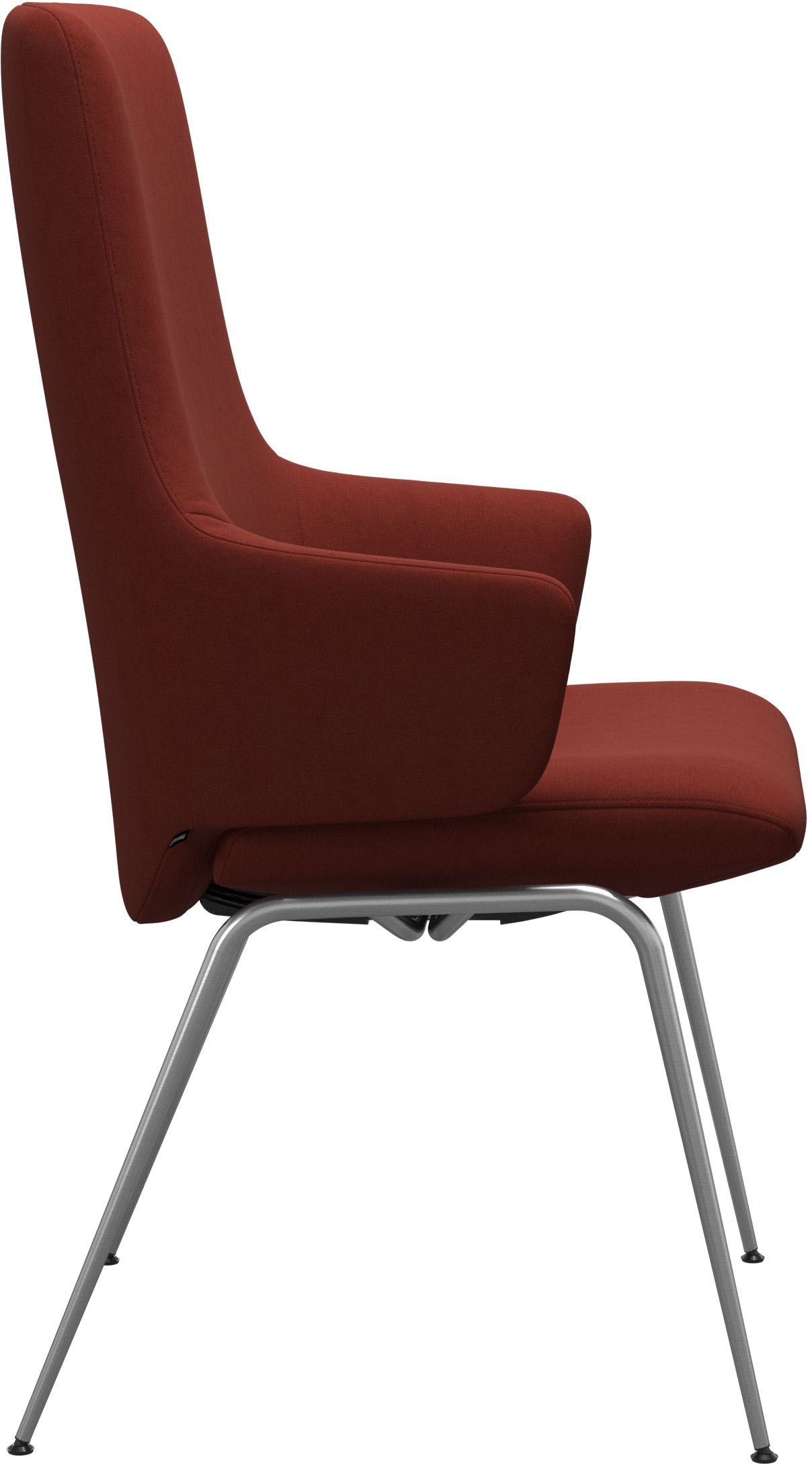 Stressless® Polsterstuhl »Laurel«, Microfaser DINAMICA, High Back mit Armlehne, Größe L, mit Beinen aus Stahl in Schwarz matt