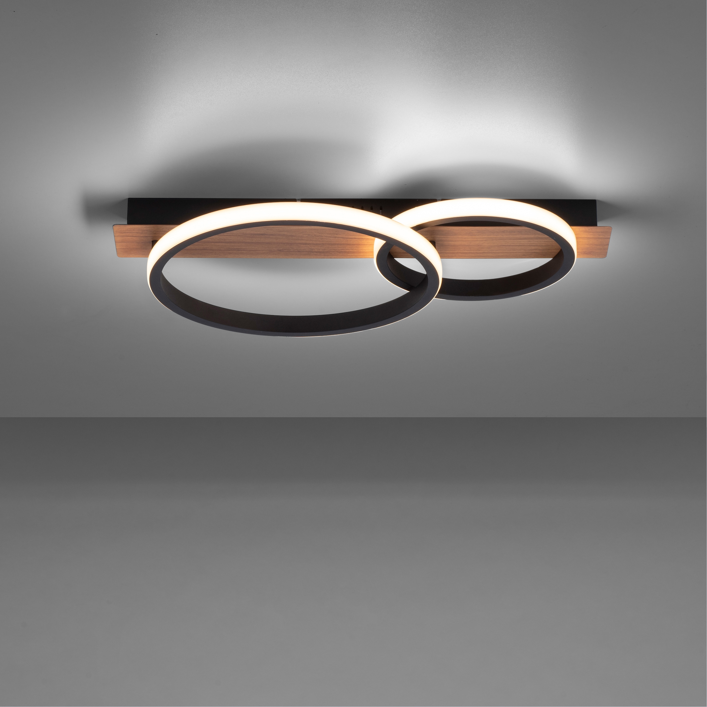 Home affaire LED Deckenleuchte »Molay«, 1 flammig-flammig, warmweißes Licht, Deckenlampe Holz Dekor