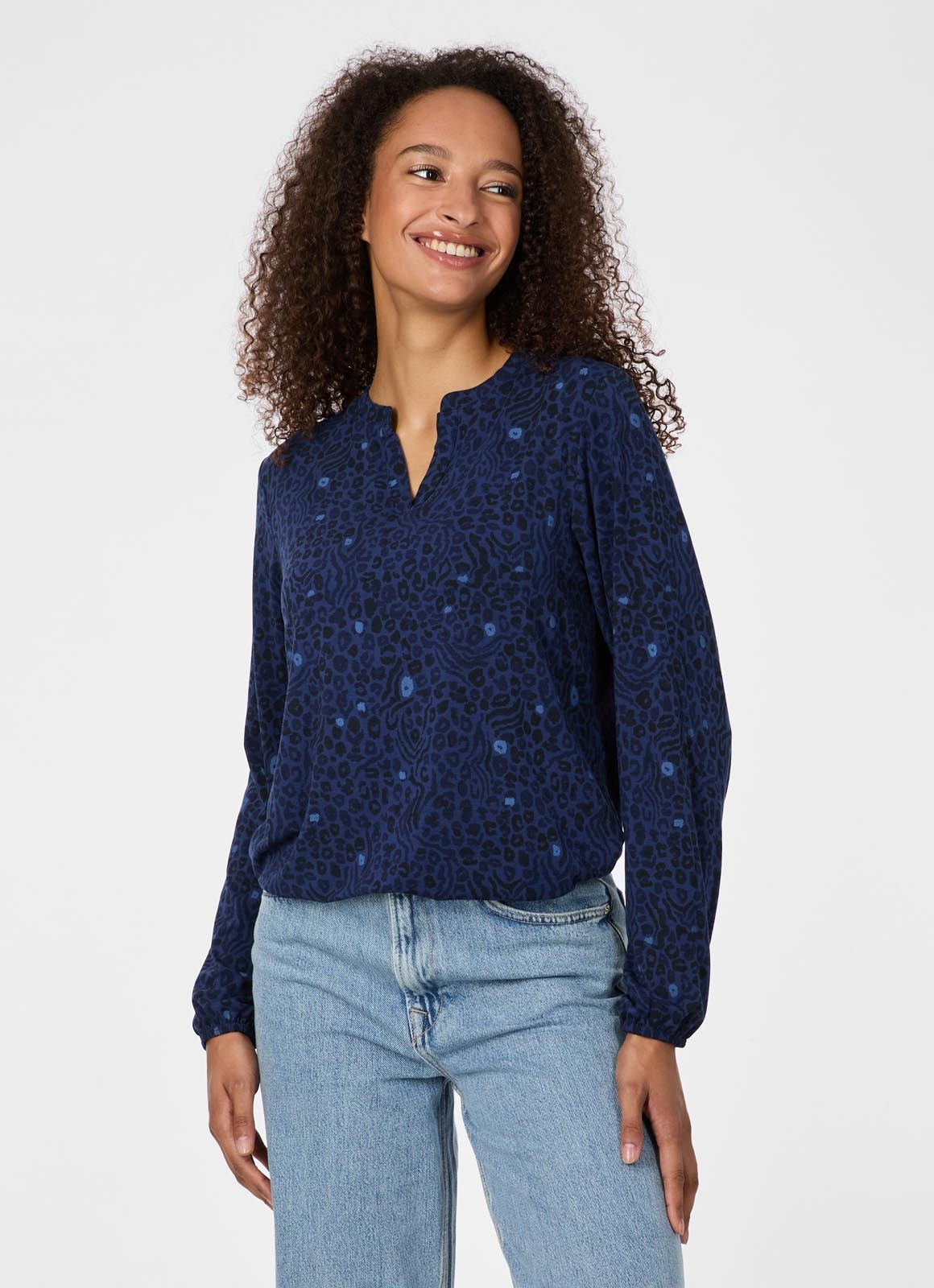 Ragwear Langarmshirt "SANTICA PRINT" Viskosemischung mit Gummizug und Allov günstig online kaufen