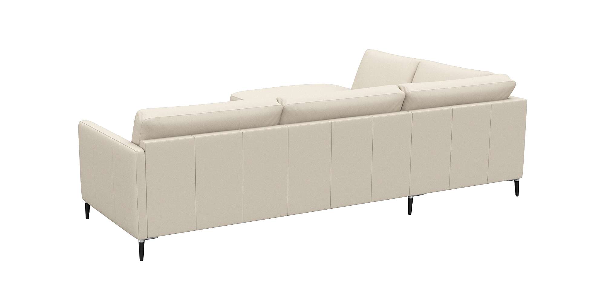 Thumbnail - FLEXLUX Ecksofa "Fiore, L-Form" schmale Armlehnen, Kaltschaum, Füße Alu+schwarz