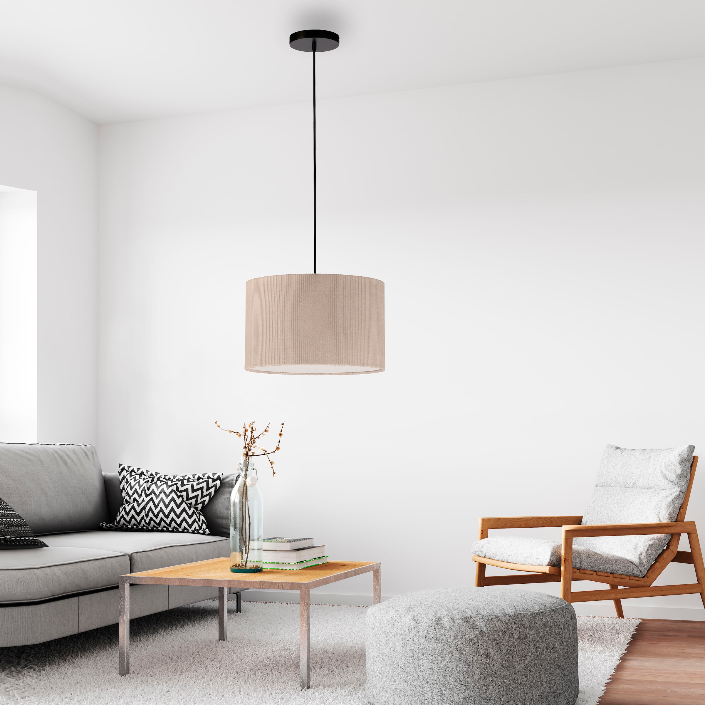 JUST LIGHT Pendelleuchte »GREEN DURO«, 1 flammig, Leuchtmittel E27 | Leuchtmittel wechselbar, ExklusiveE27