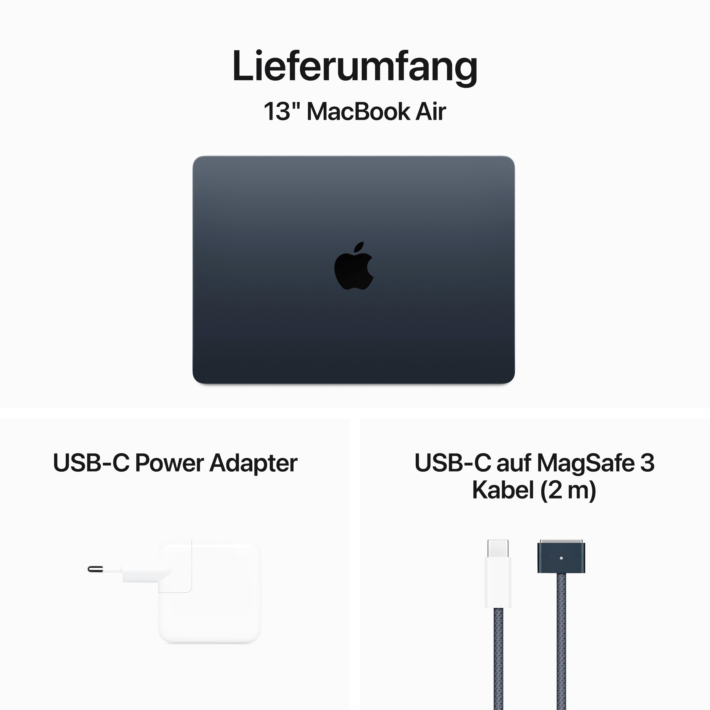 Apple Notebook »MacBook Air 13"«, 34,46 cm, / 13,6 Zoll, Apple, M3, 10-Core GPU, 1000 GB SSD