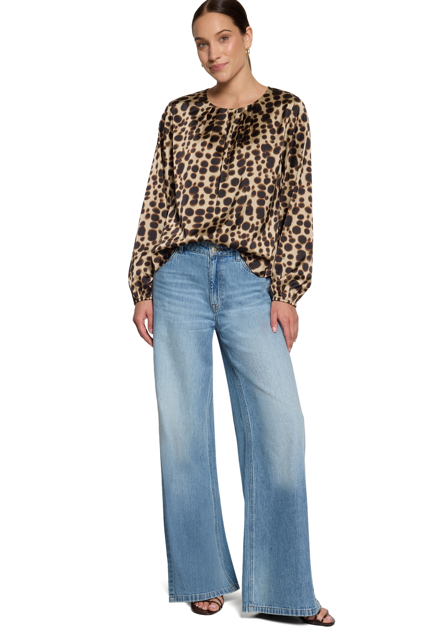 Zero Satinbluse »Damen mit Print.«