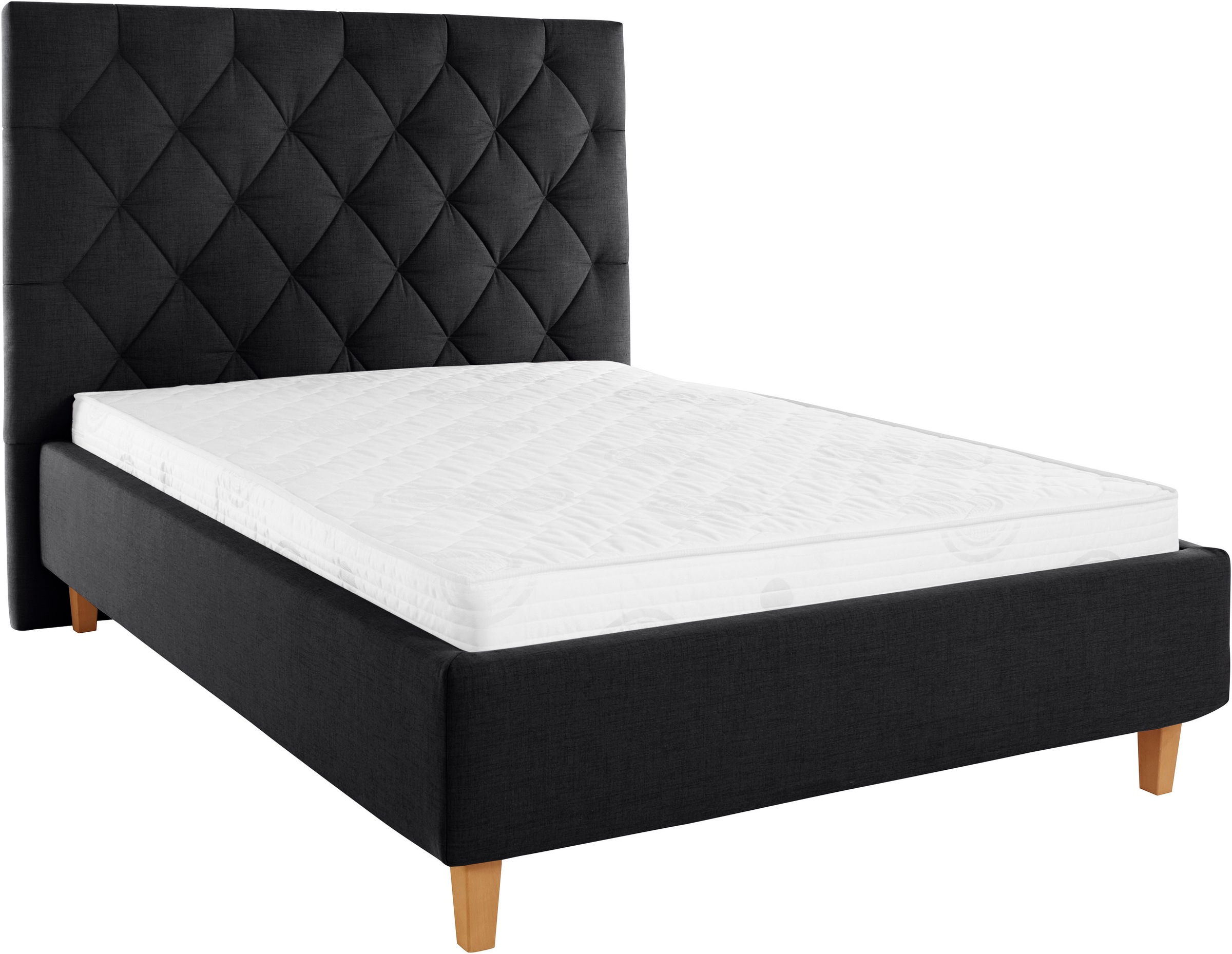 Thumbnail - Home affaire Polsterbett "Sunley 140" Kreuzsteppung, Kopfteilhöhe 142 cm, ohne oder mit Matratze/Lattenrost