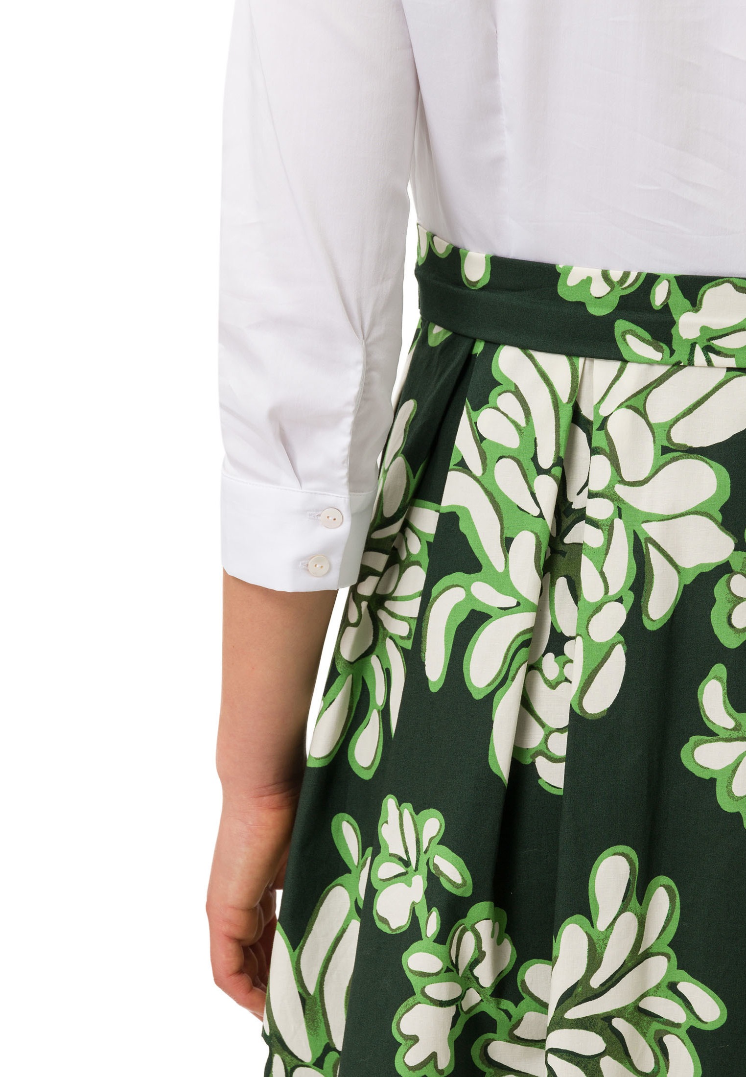 Zero Blusenkleid »zero Blusenkleid 2 in 1 Optik mit Druck«, Falten