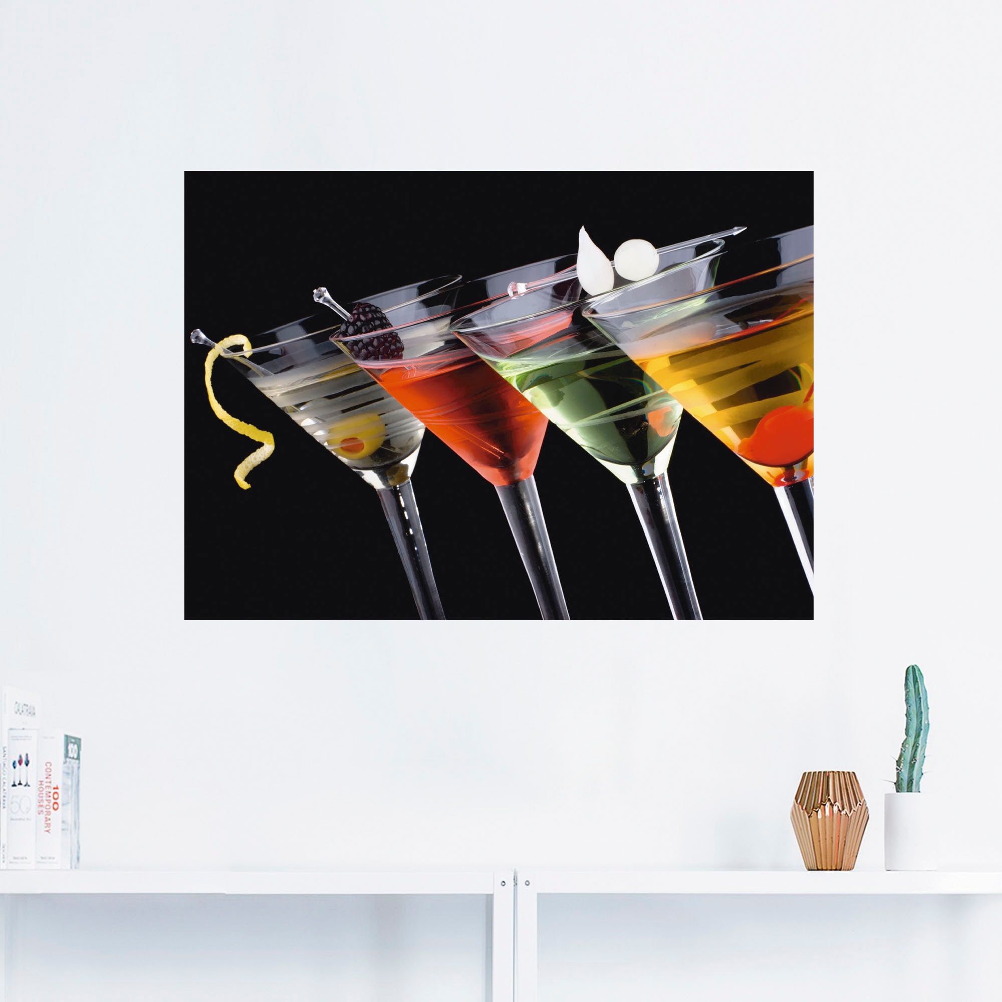 Artland Wandbild "Klassische Martini - Cocktail", Getränke, (1 St.), als Le günstig online kaufen