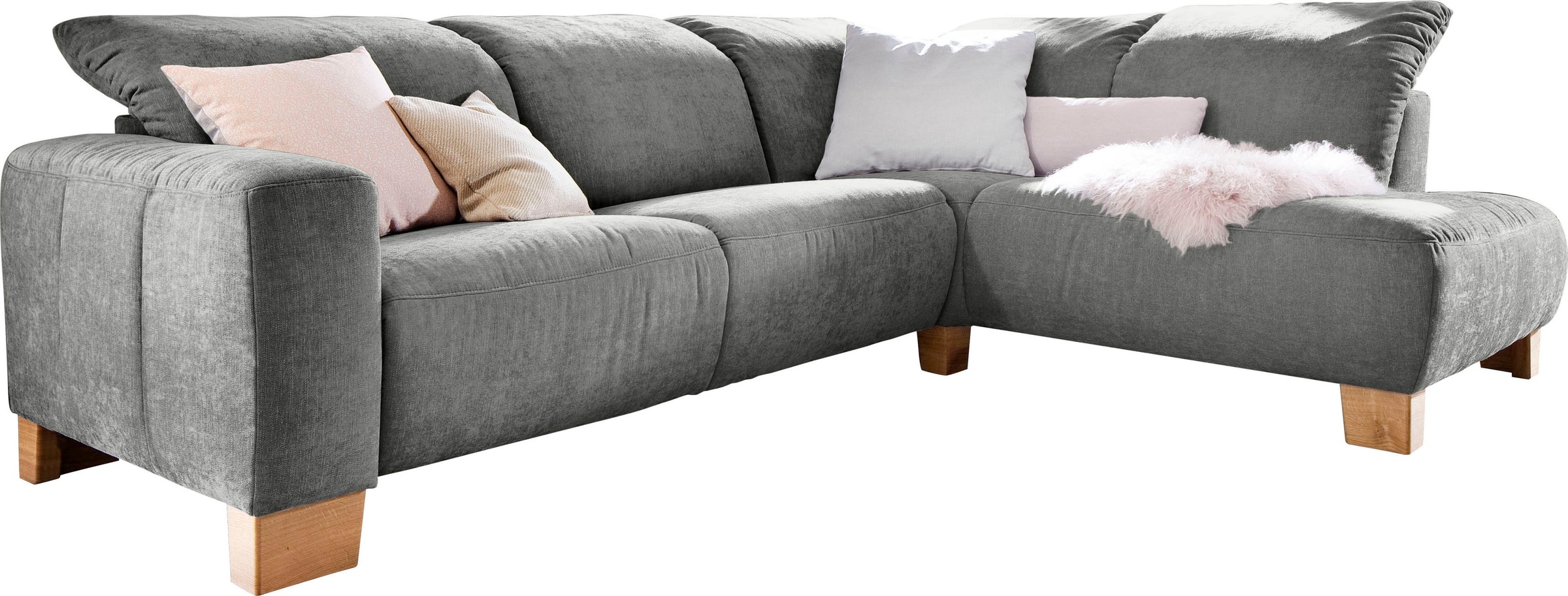 Home affaire Ecksofa "Hörnum bequemes Wohlfühlsofa, Federkern, Breite 281cm günstig online kaufen