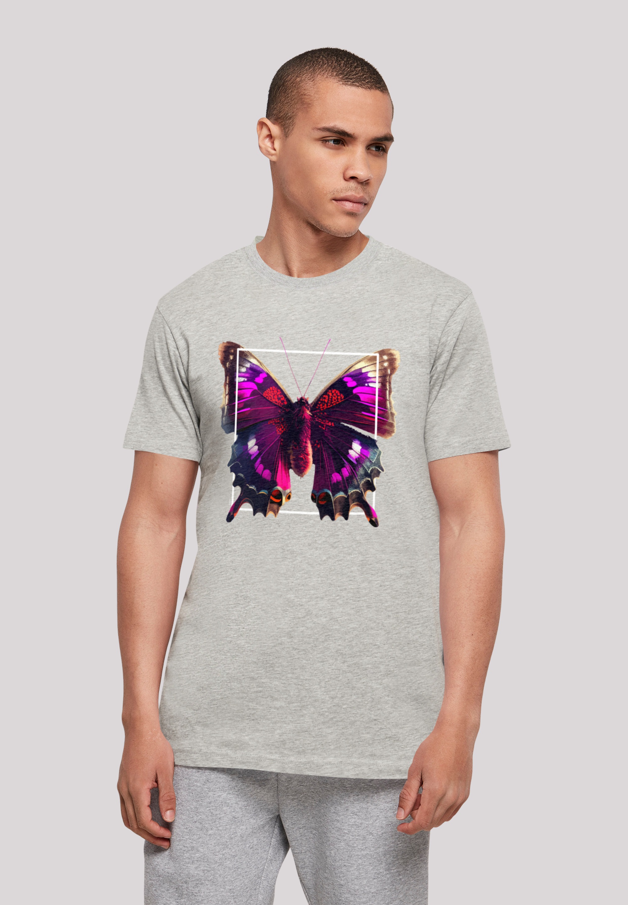 F4NT4STIC T-Shirt "Pink Schmetterling TEE UNISEX" Print günstig online kaufen