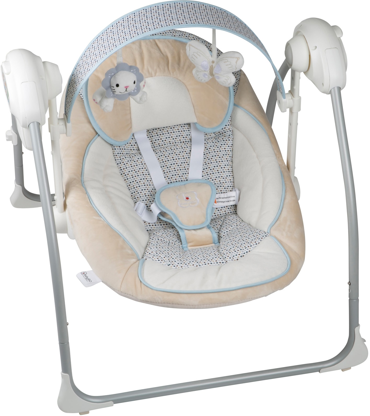 BabyGo Babywippe »Dandly, beige«, bis 9 kg, elektrisch, mit Sound