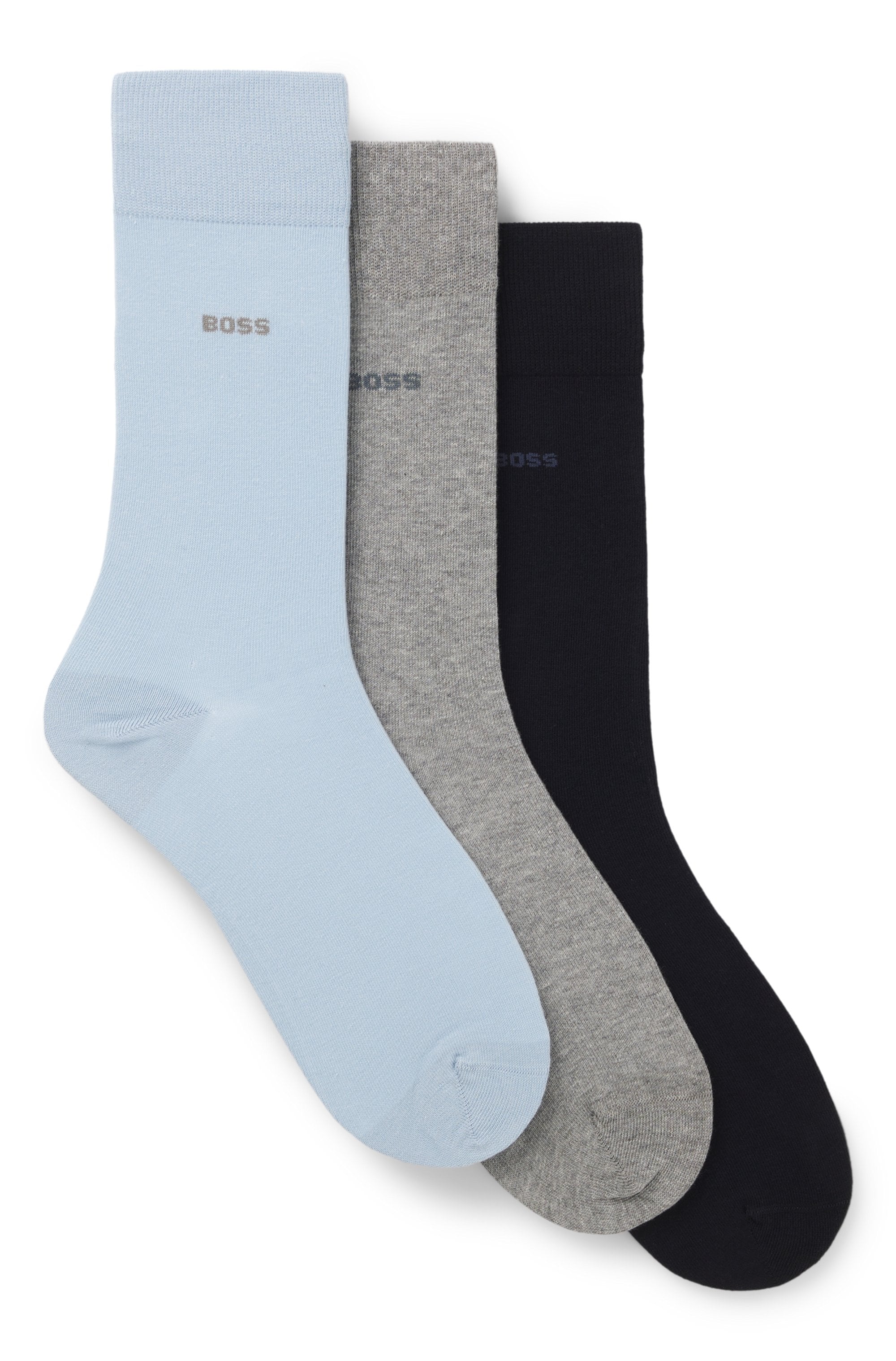BOSS Businesssocken "3P RS Uni CC" 3 Paar tlg. mittelhoch, verstärkte Zehen- und Fersenpartie