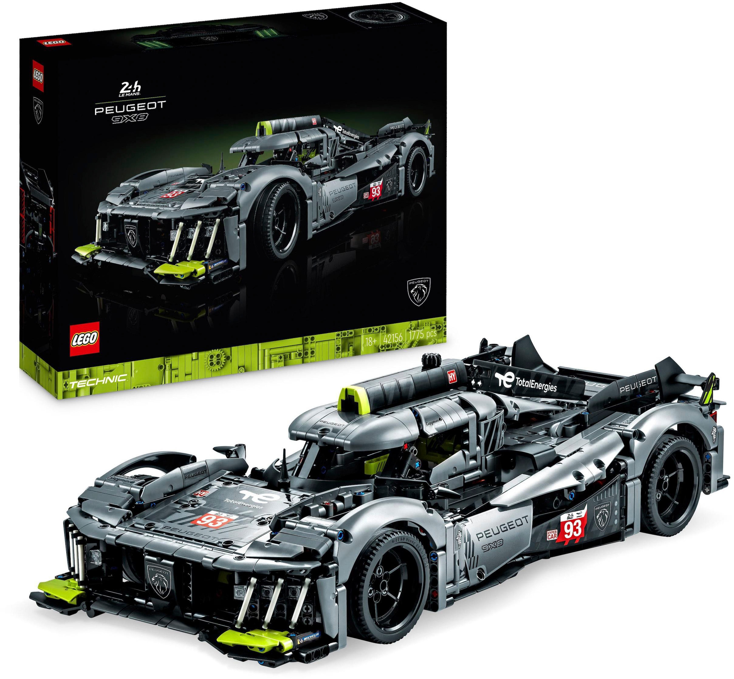 LEGO® Konstruktionsspielsteine »PEUGEOT 9X8 24H Le Mans Hybrid Hypercar (42156), LEGO® Technic«, (1775 St.)