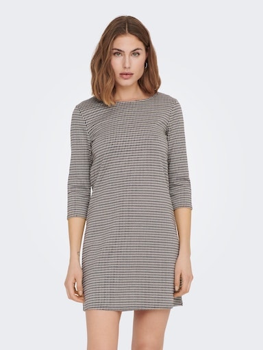 ONLY Jerseykleid "ONLBRILLIANT 3/4 CHECK DRESS", mit Reißverschluss im Rück günstig online kaufen