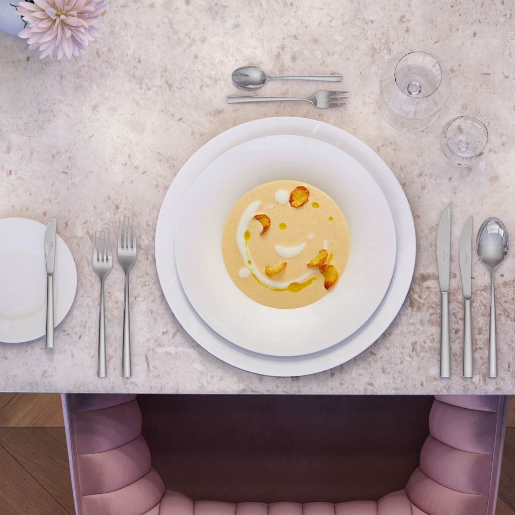 Villeroy & Boch Tafelmesser »Tafelmesser Piemont 226 mm 6er Set silber« Spülmaschinenfest