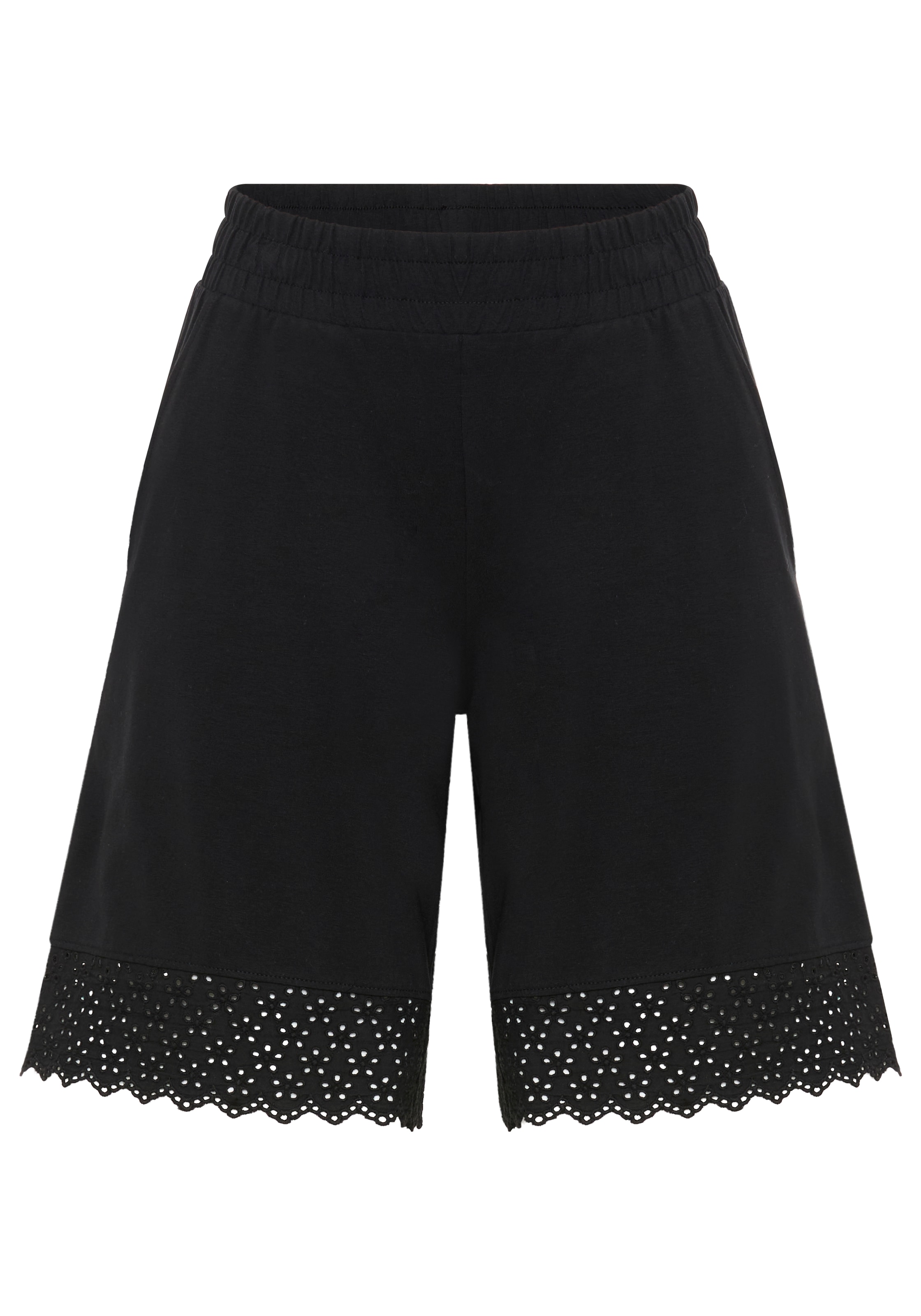 Laura Scott Bermudas  aus Jersey, aus Baumwolle und Elasthan, unifarbene Optik