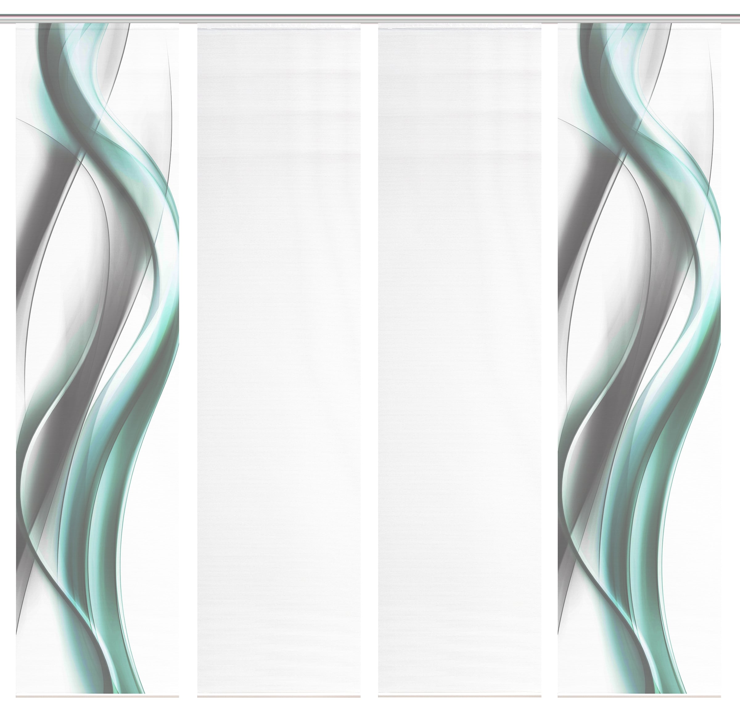 Vision S Schiebegardine »CARA« Paneelwagen 4 Stk. tlg. Schiebevorhang,Bambusoptik,Digitaldruck,SET