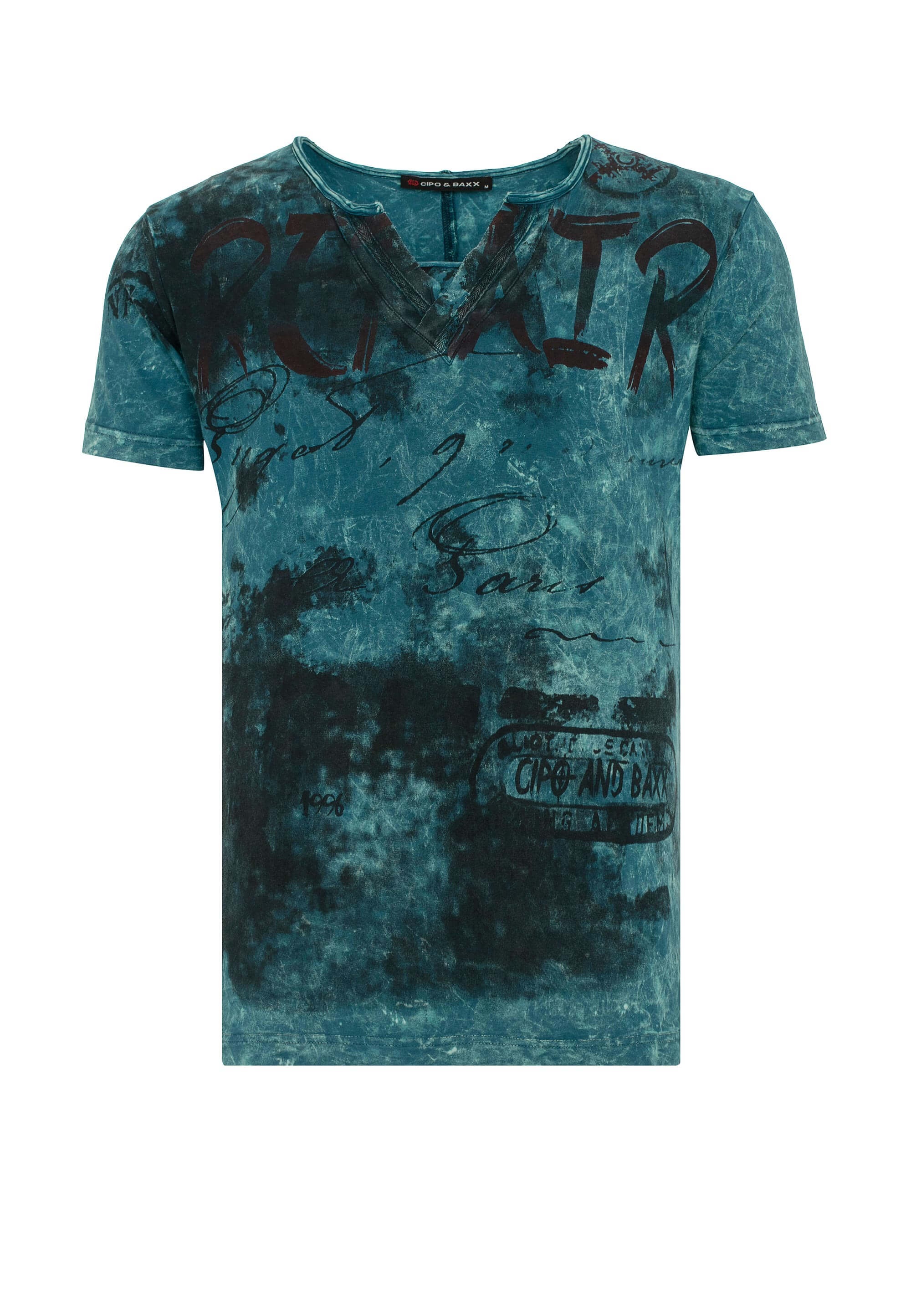 Cipo &amp; Baxx T-Shirt im Henley Style SV6719