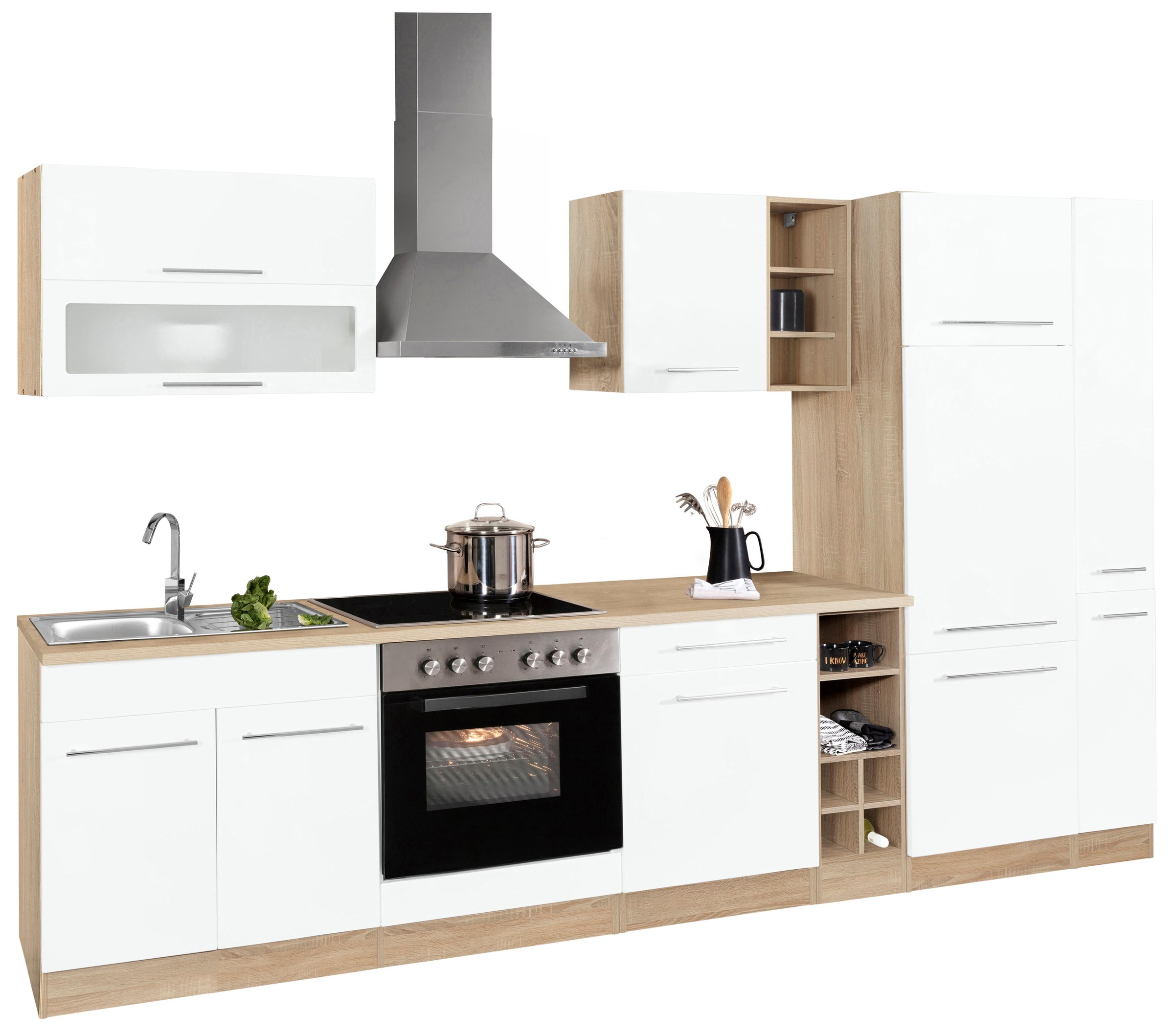 KOCHSTATION Küchenzeile »KS-Eton« ohne E-Geräte, Breite 330 cm