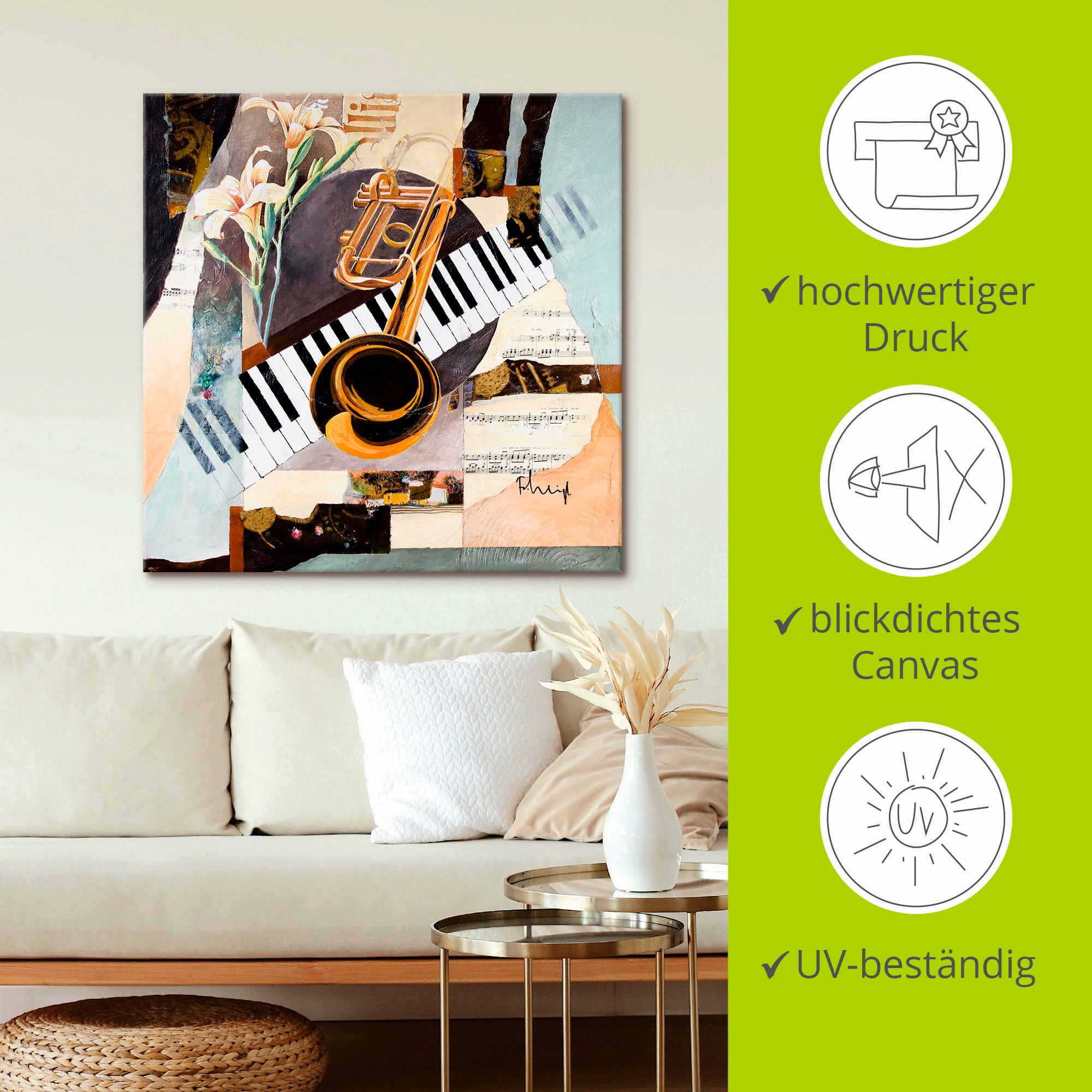 Artland Wandbild »Toskana Erinnerungen«, Instrumente, (1 St.), als Leinwandbild, Poster in verschied. Größen
