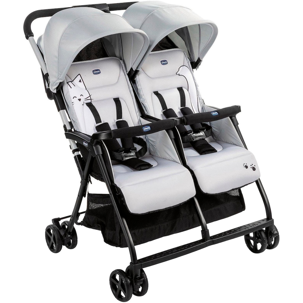 Chicco Zwillingsbuggy »OHlalà Twin, Silver Cat«, 15 kg