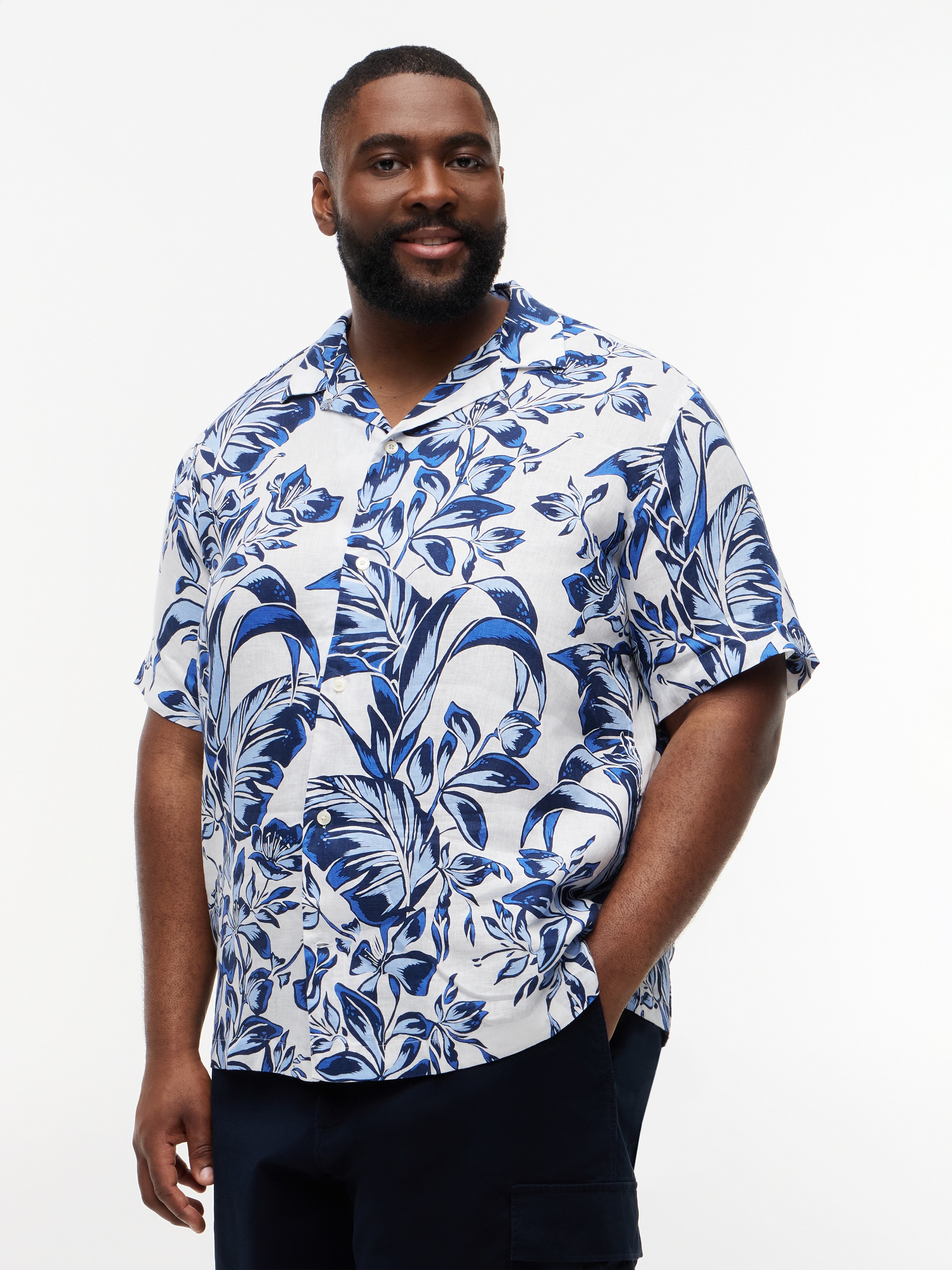 Tommy Hilfiger Big & Tall Kurzarmhemd "BT-LINEN FLORAL AOP" Leinenhemd, reg günstig online kaufen