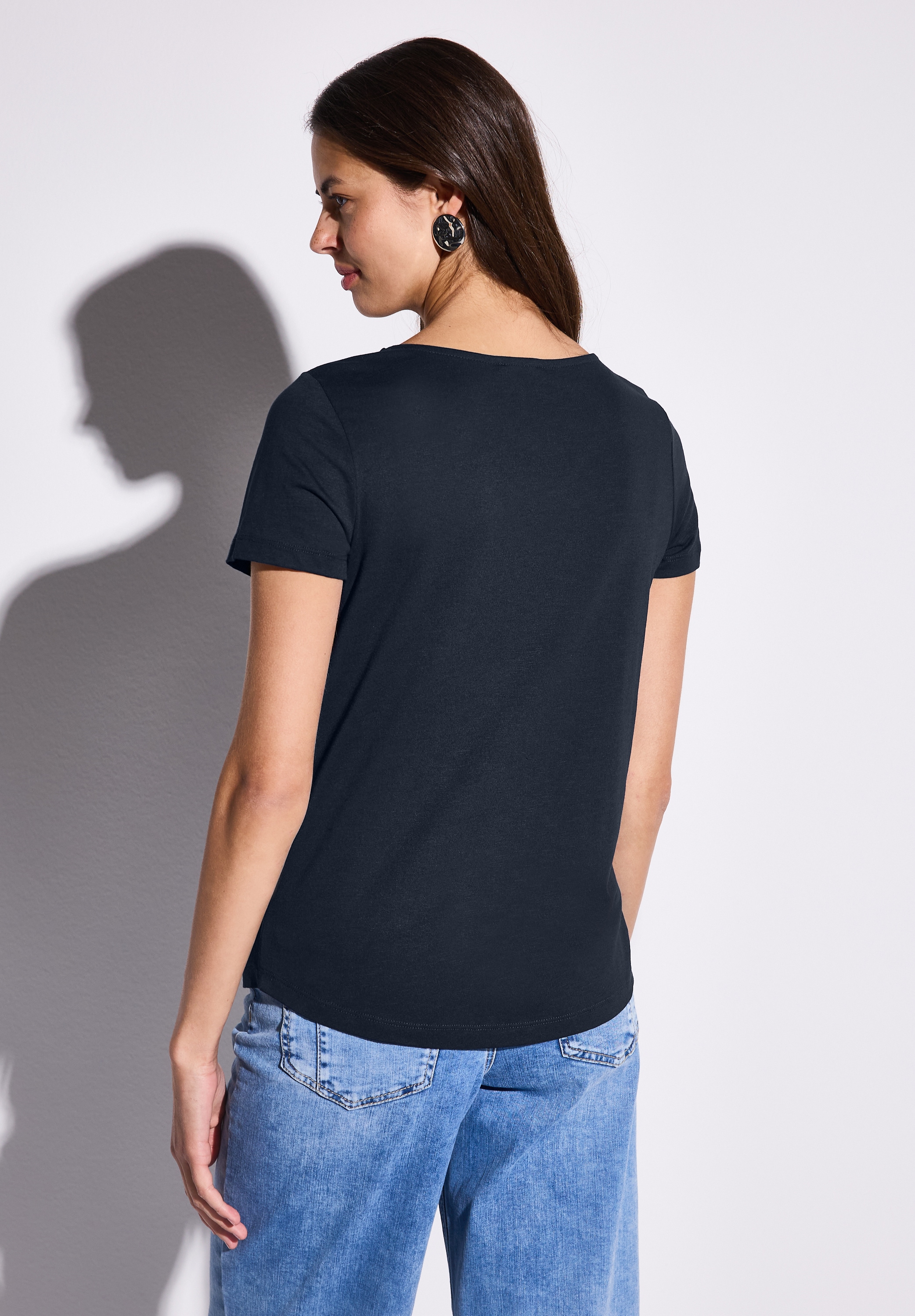STREET ONE T-Shirt, mit V-Ausschnitt