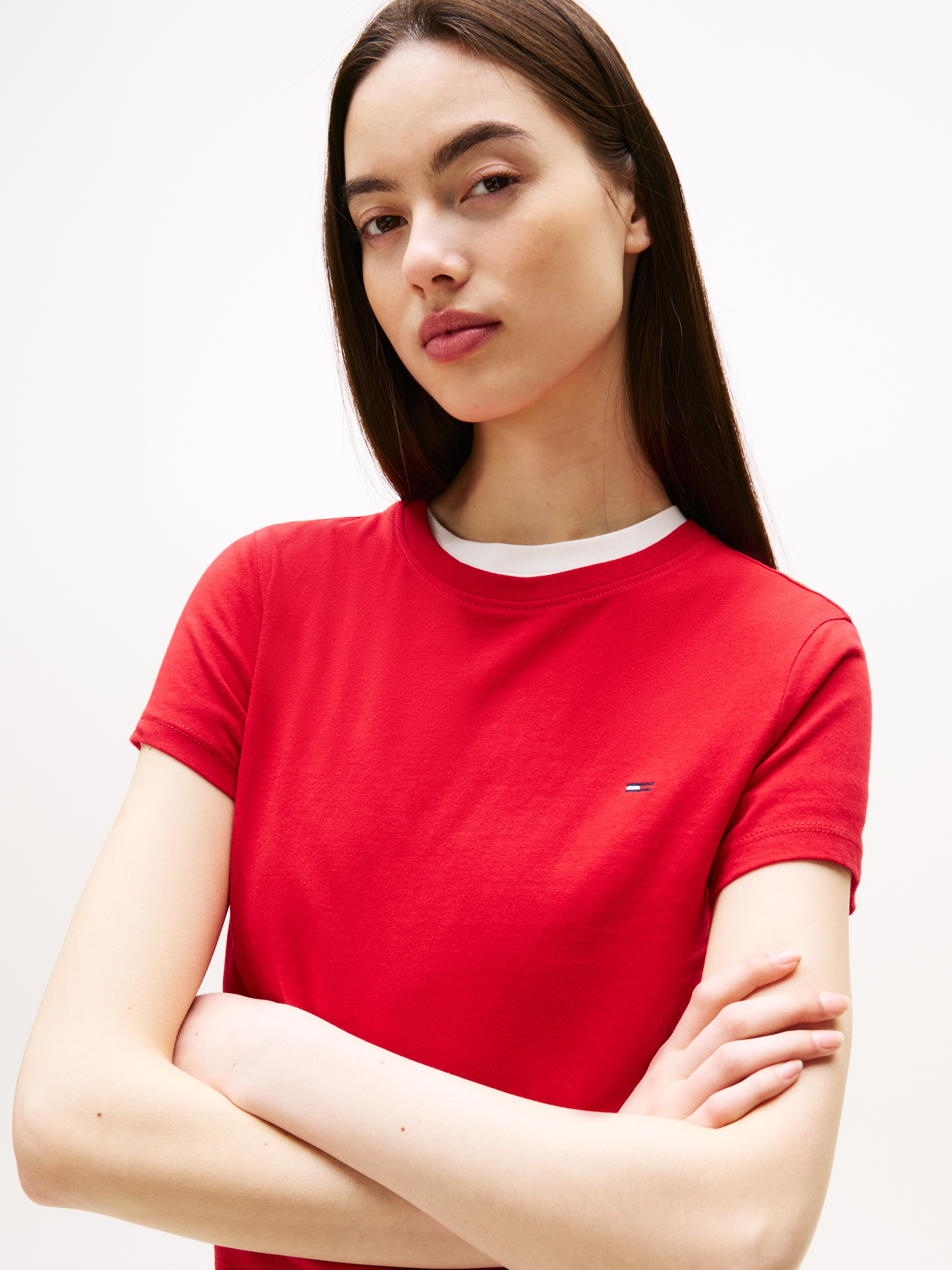 Thumbnail - Tommy Jeans T-Shirt "TJW 2PACK C-NECK TEE" Packung, 2er, 2 Stk. mit Logo-Stickerei