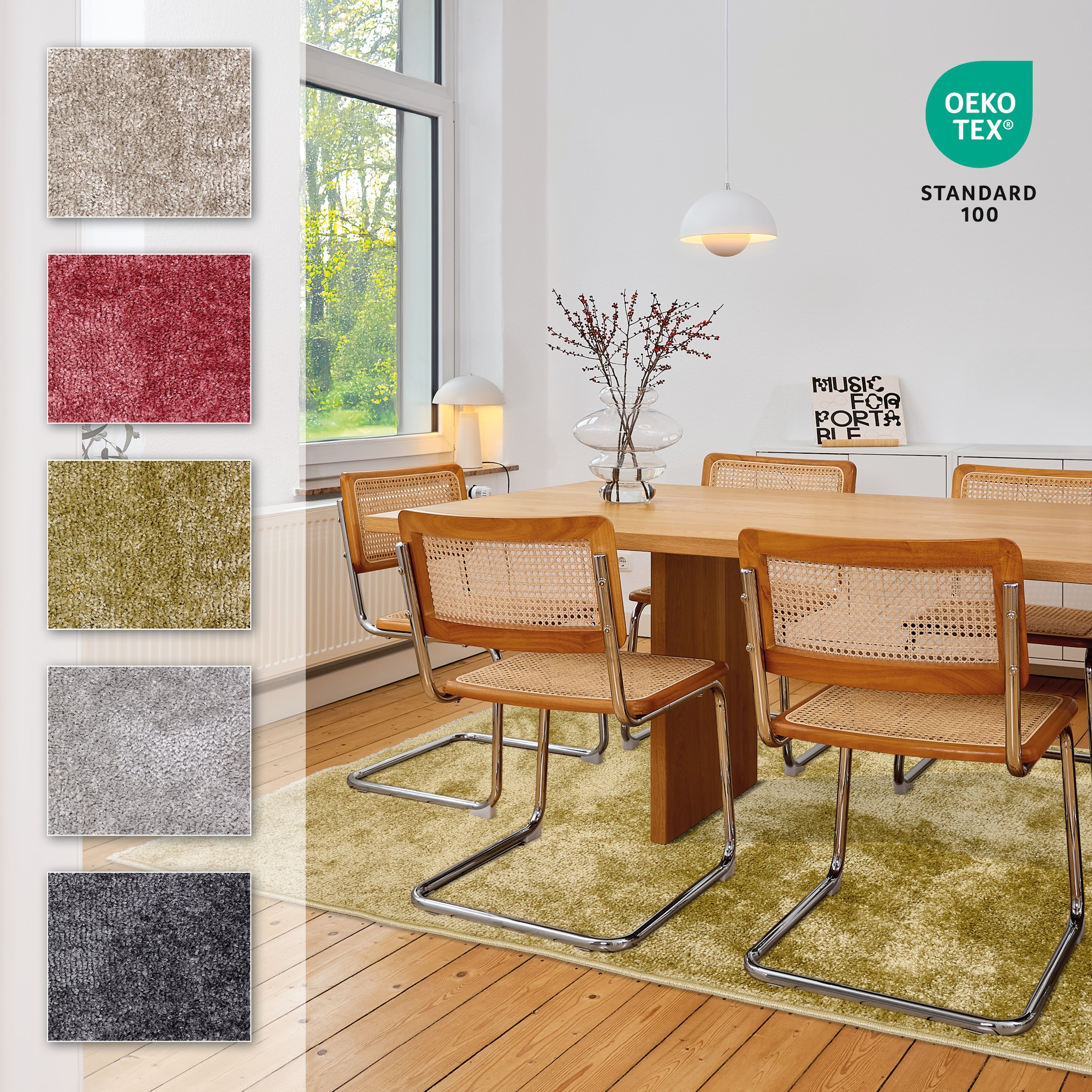 ASTRA Teppich »Stevie 250«, rechteckig, 9 mm Höhe, weicher Kurzflor, gewebt, Wohnzimmer, Schlafzimmer