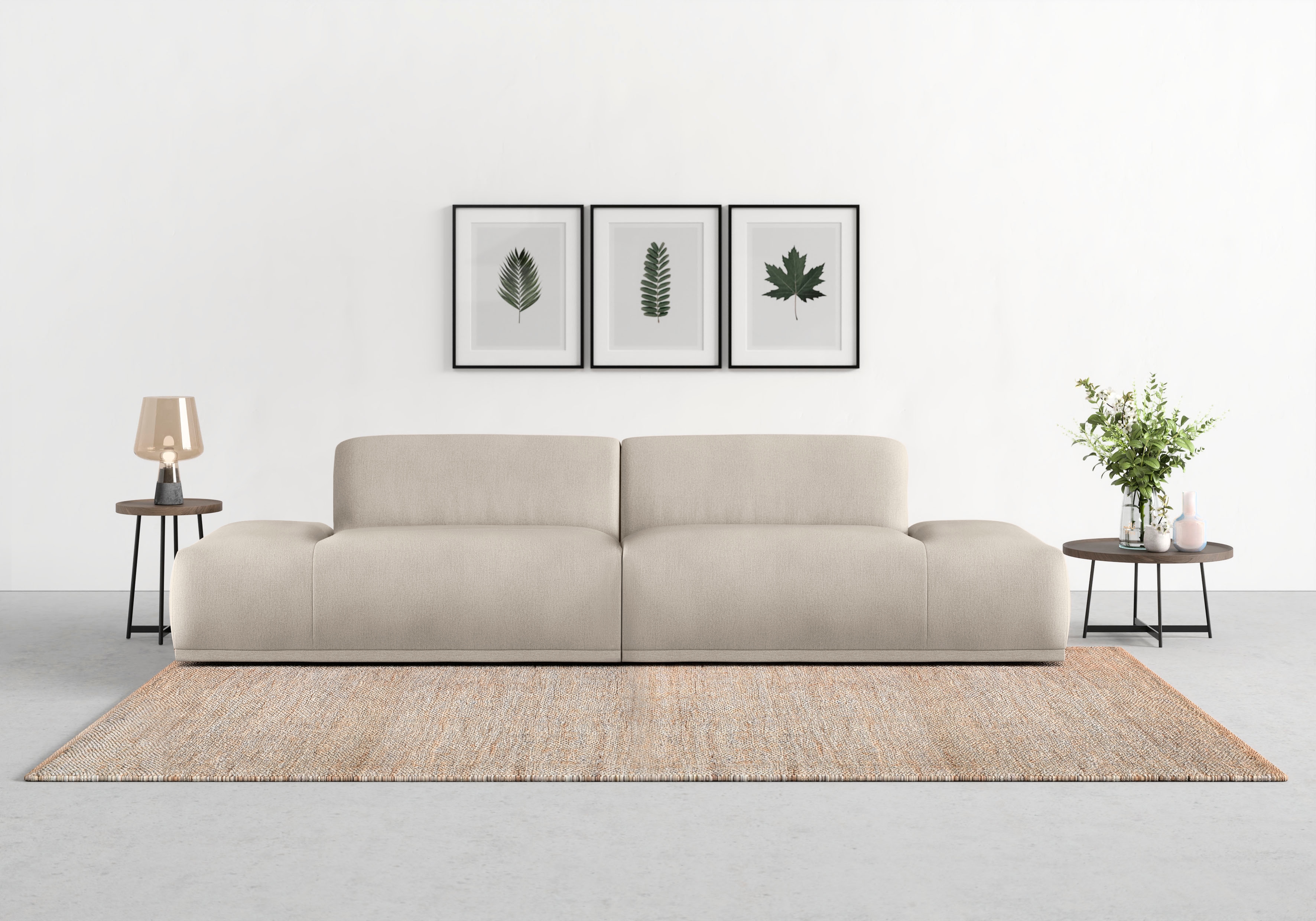 TRENDMANUFAKTUR Big-Sofa "Braga Japandi-Design, toller Sitzkomfort, Designsofa" in moderner Optik, mit hochwertigem Kaltschaum