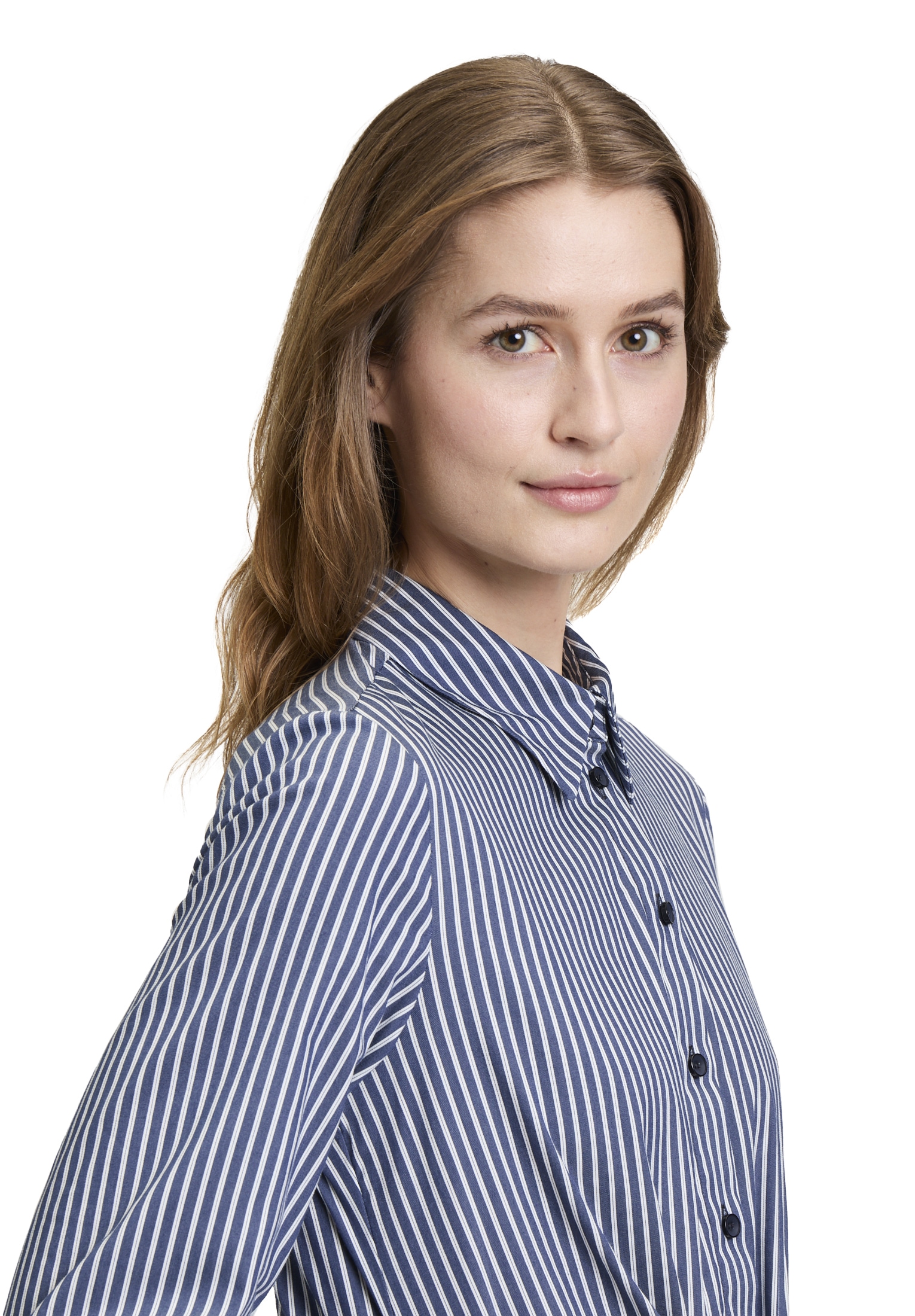 Betty&Co Hemdblusenkleid »Betty & Co Damen Sommerkleid Hemdblusenkleid mit Eingrifftaschen«, Nahtführung