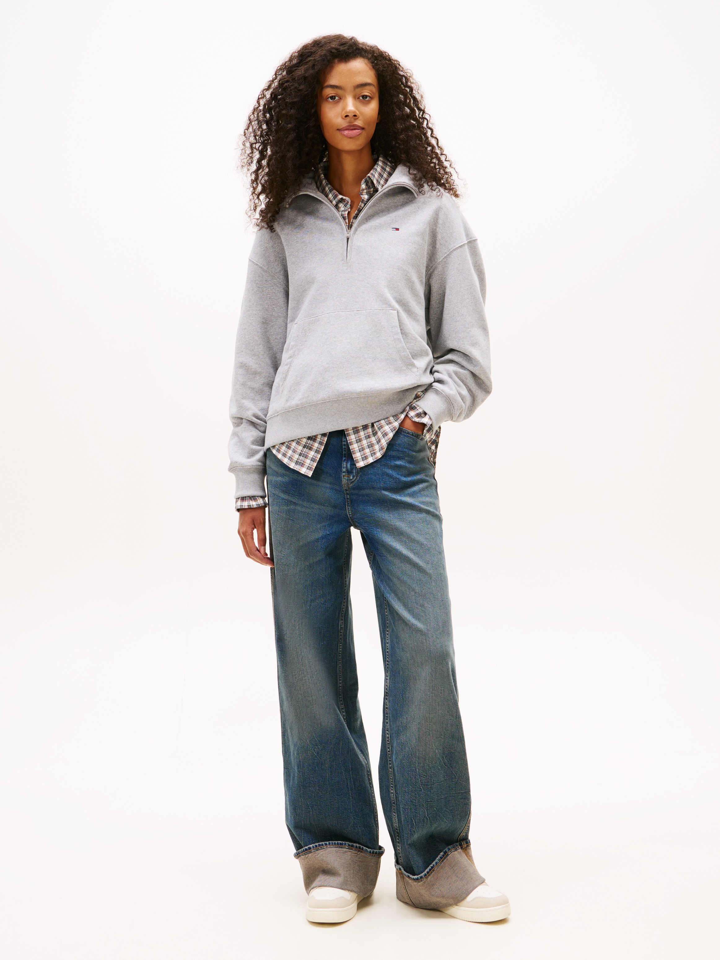 Tommy Jeans - Sweat Ã  capuche - Taille S Gris femme 2