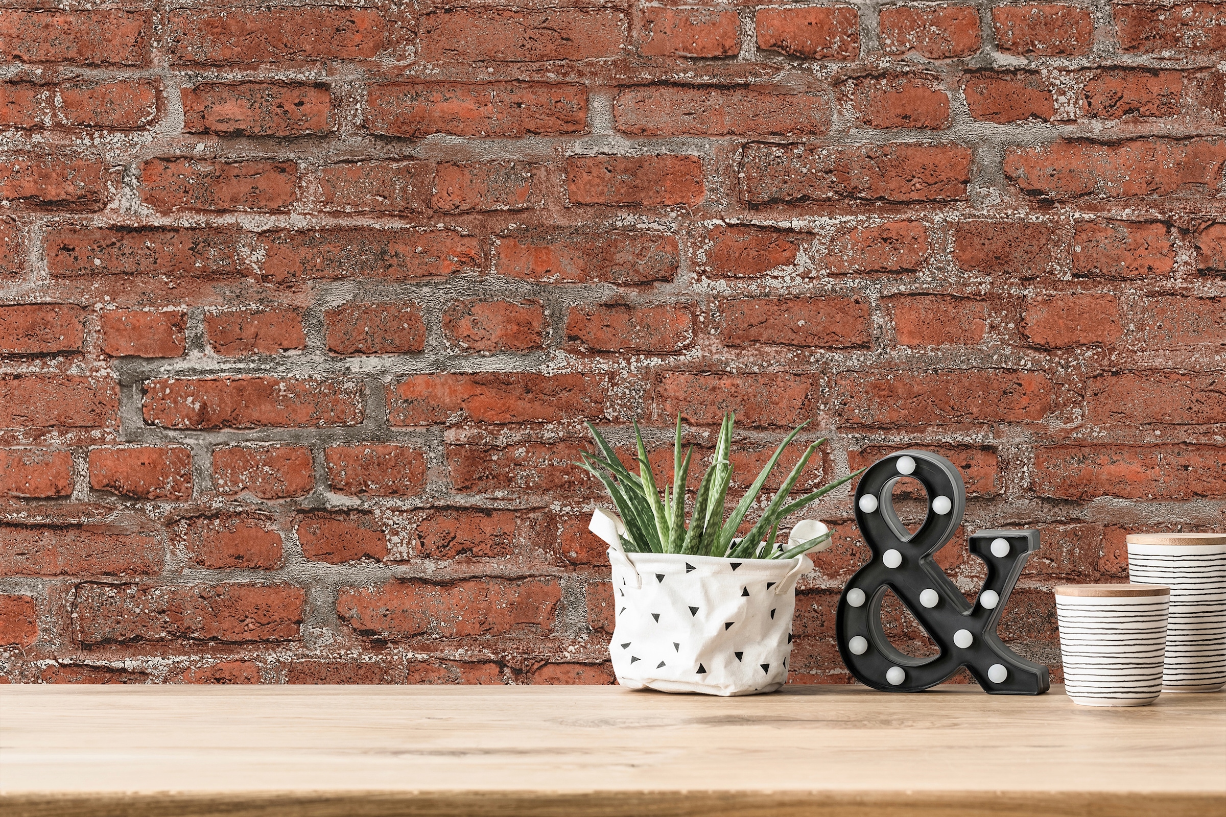 living walls Vliestapete »Neue Bude 2.0«, Steinoptik-gemustert-Motiv, Landhaus Tapete Stein Tapeten Wohnzimmer Schlafzimmer Küche Flur Optik