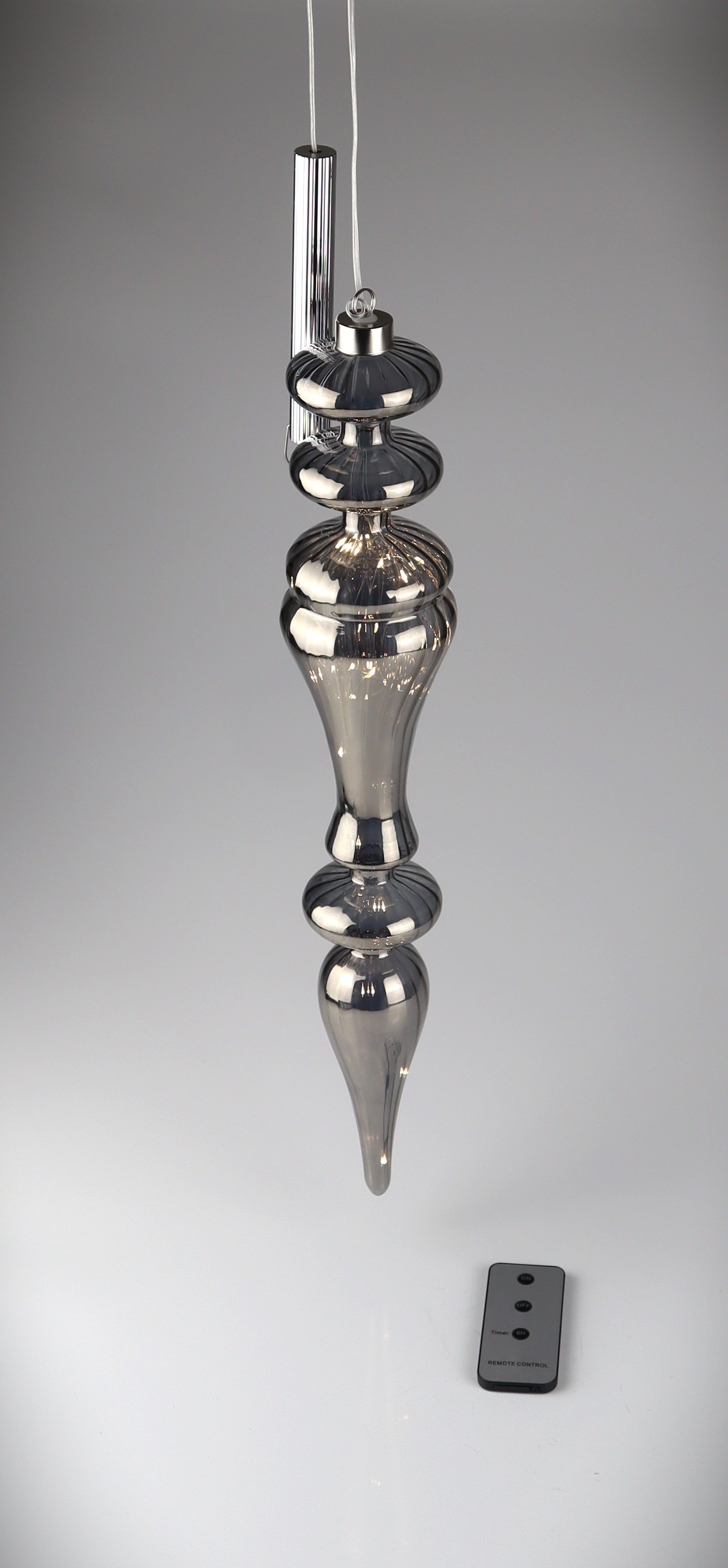 AM Design LED Dekoobjekt "Zapfen rauch zum Hängen" 9x47 cm