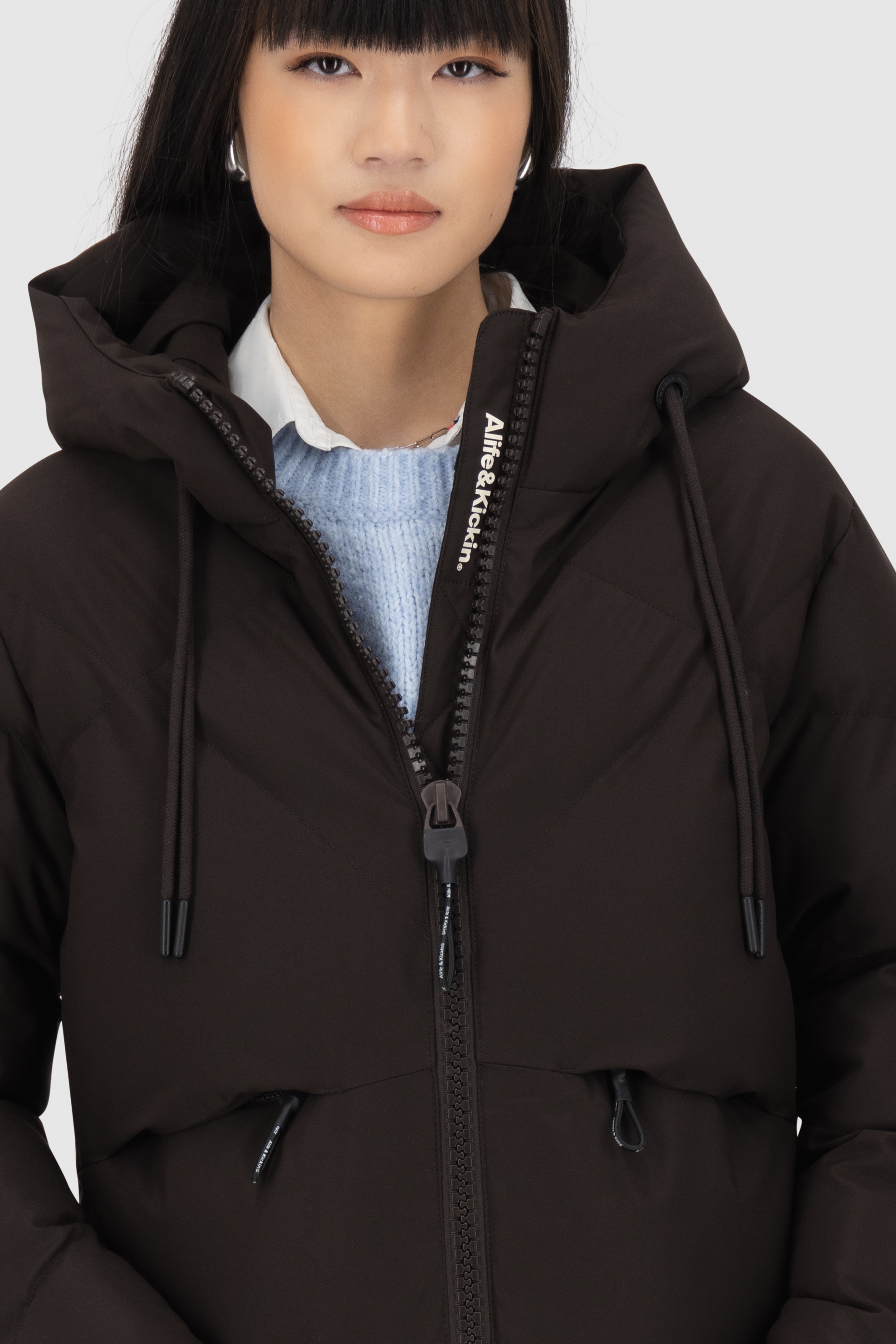 Alife & Kickin Steppjacke »Damen MurielAK A«, mit Kapuze, Kurze warme moderne Jacke mit großer gefütterter Kapuze