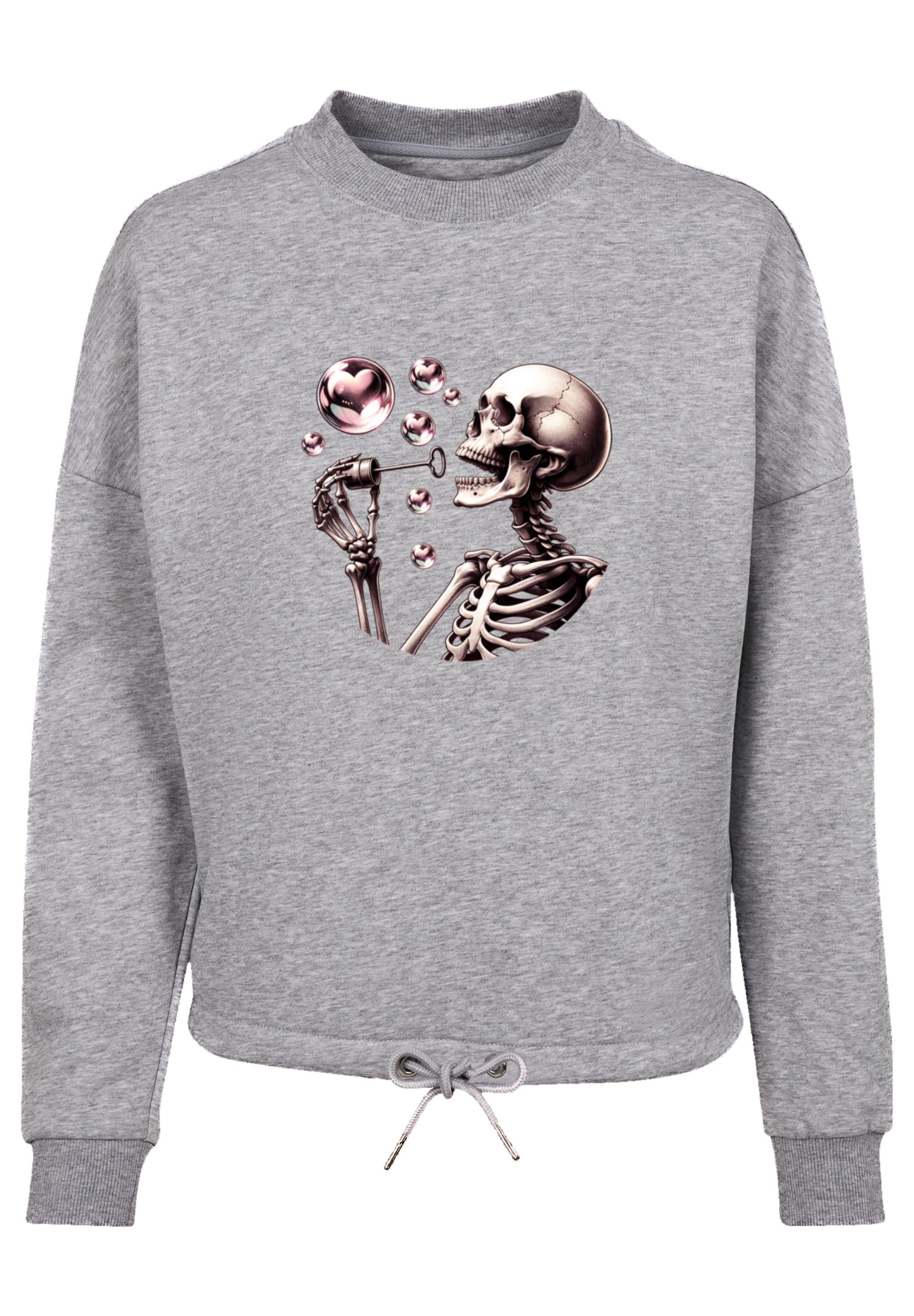 F4NT4STIC Sweatshirt »Niedliches Goth Skelett Herz Seifenblasen«, Premium Qualität