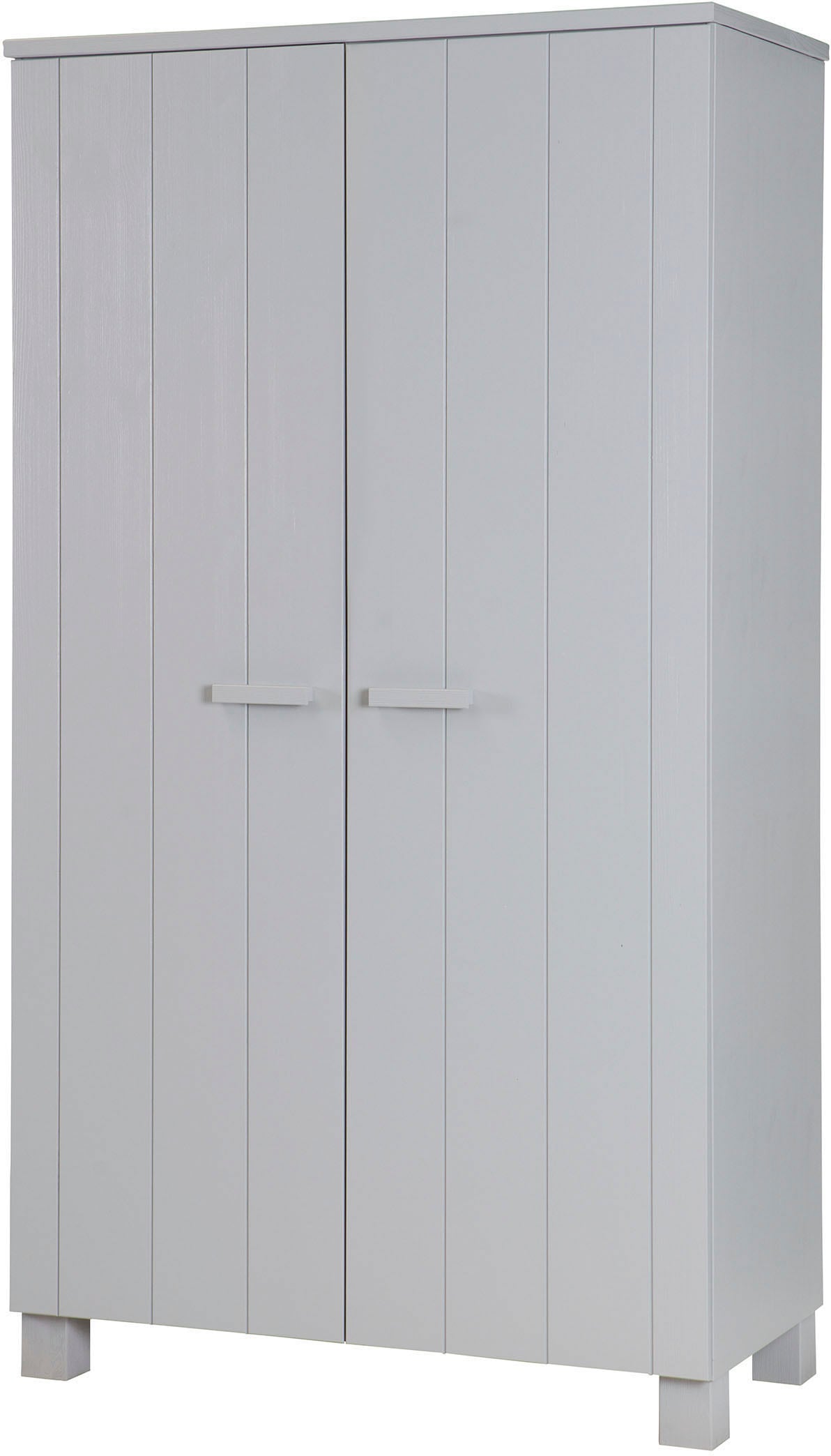 WOOOD Garderobenschrank "Dennis Mehrzweckschrank mit gebürsteter Oberfläche" FSC Kiefer massiv, gebürstet, Höhe 202 cm