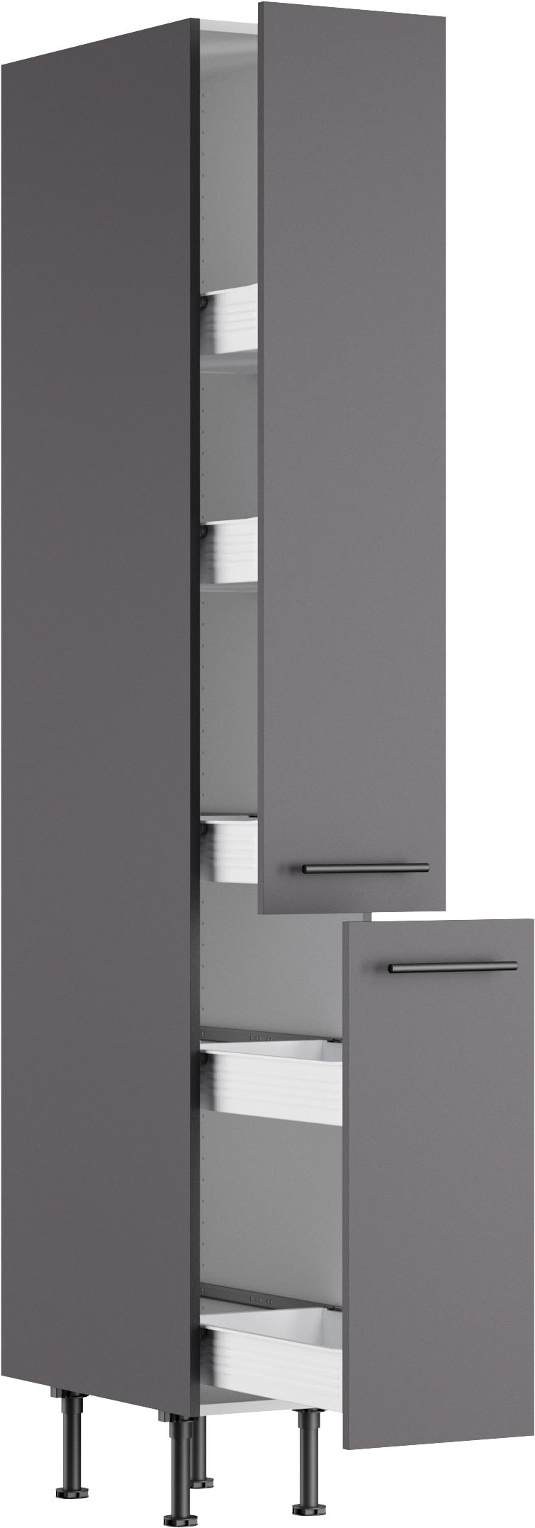 OPTIFIT Apothekerschrank Breite 30 cm, mit 2 Auszügen, höhenverstellbare Füße