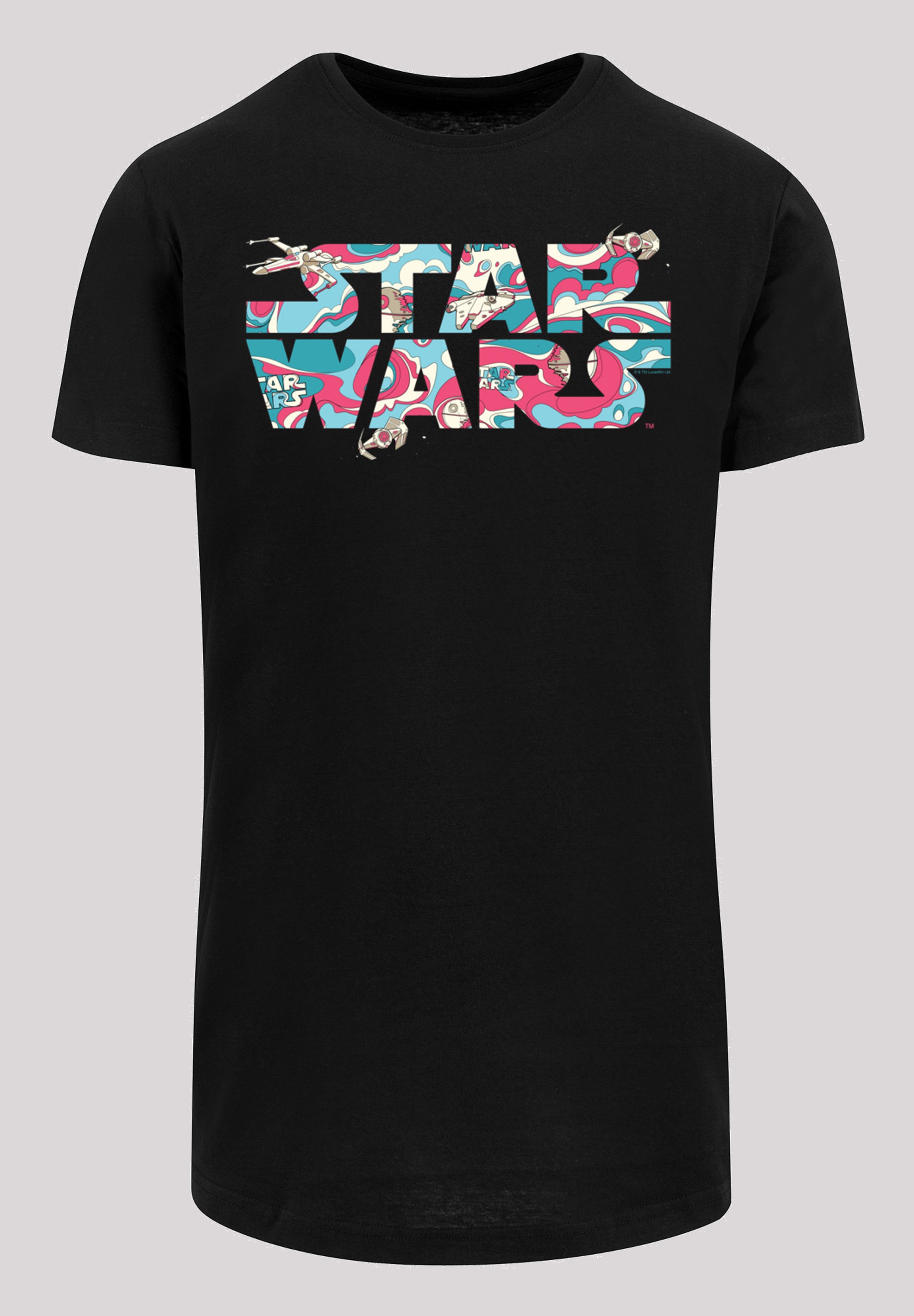 F4NT4STIC Kurzarmshirt "F4NT4STIC Herren Star Wars Wavy Ship Logo with Shap günstig online kaufen