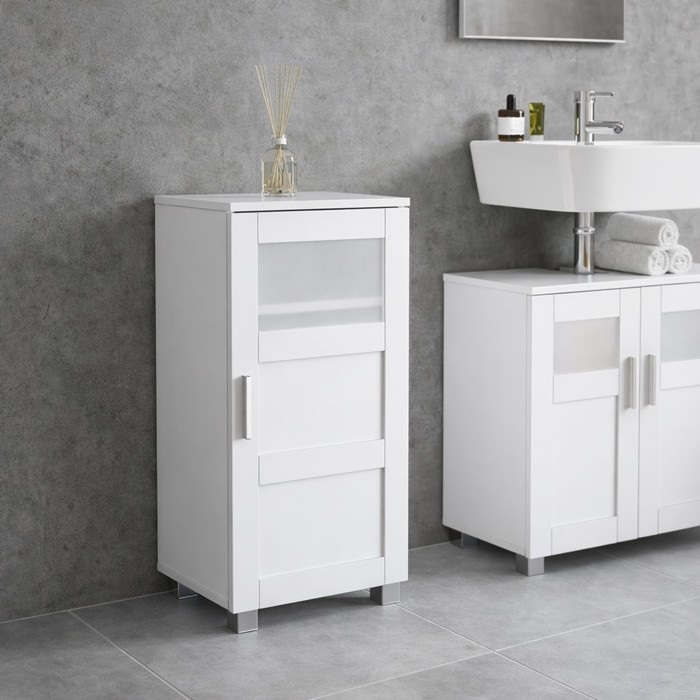 VCM Midischrank »Holz Badschrank Midischrank Nilari 70 x 38 x 28 cm« 1 Stk. tlg.