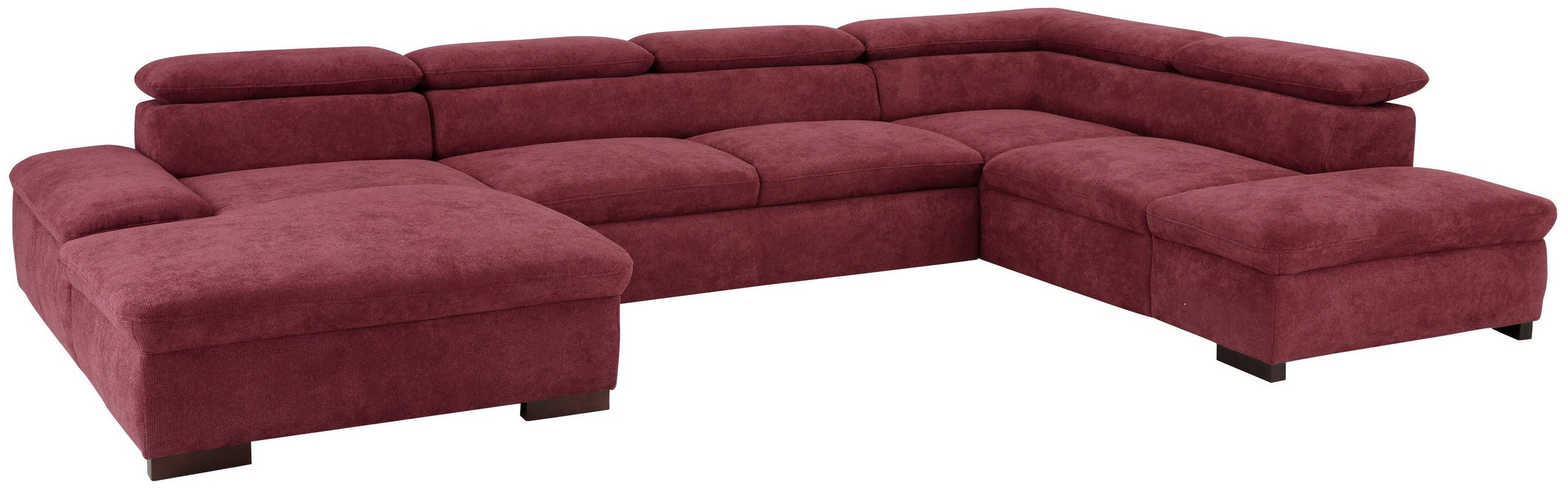 Home affaire Wohnlandschaft "Alberto U-Form" mit Kopfteilverstellung, wahlw günstig online kaufen