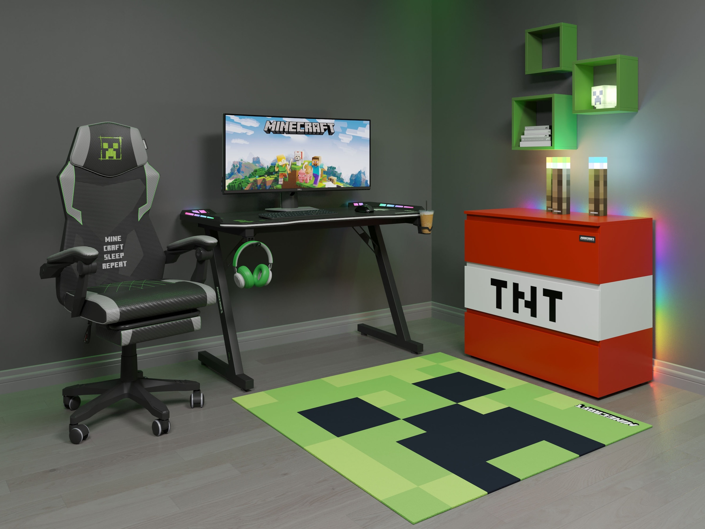 Phoenix Gamingtisch inkl RGB LED Beleuchtung
