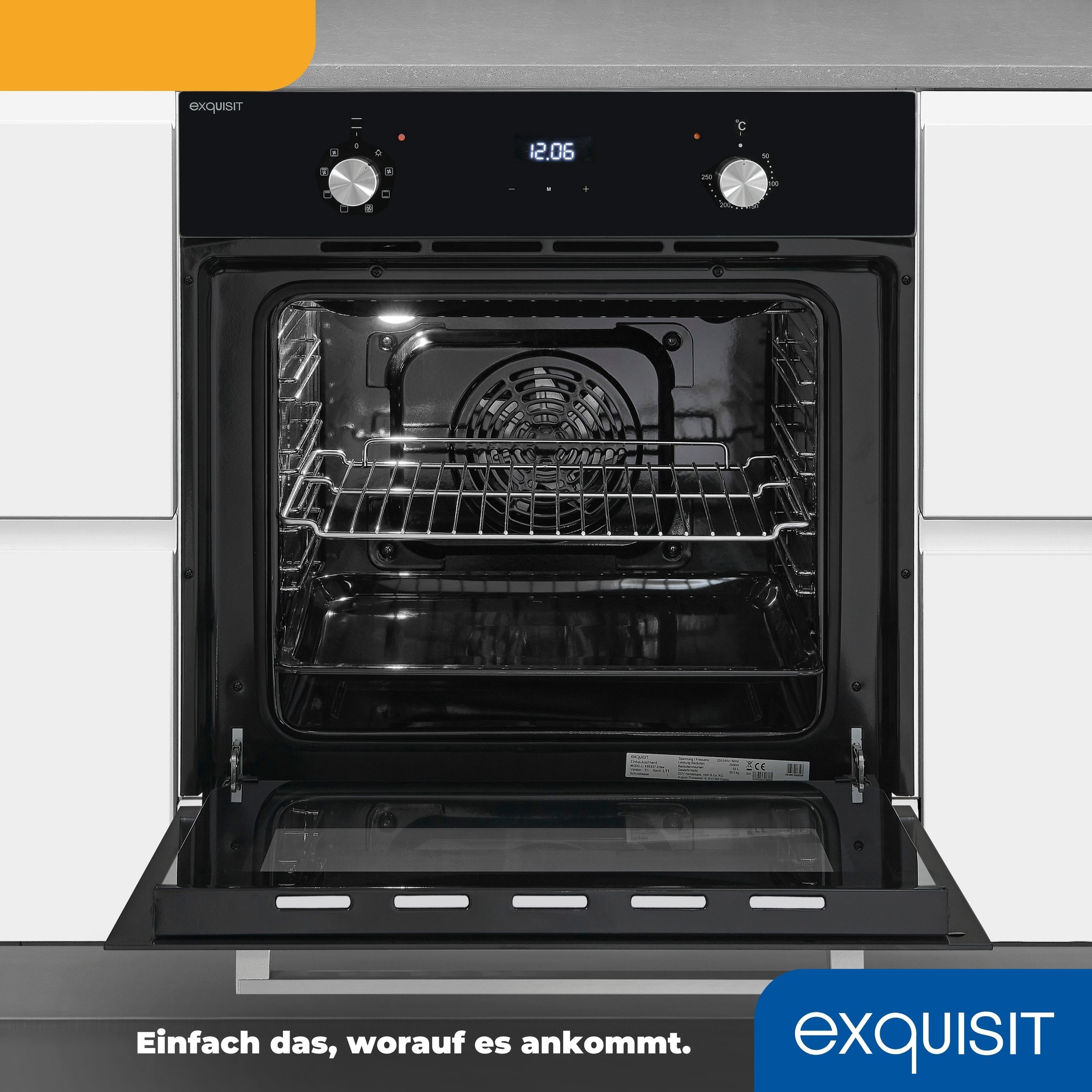 exquisit Einbaubackofen  »EBE 657-2H sw«