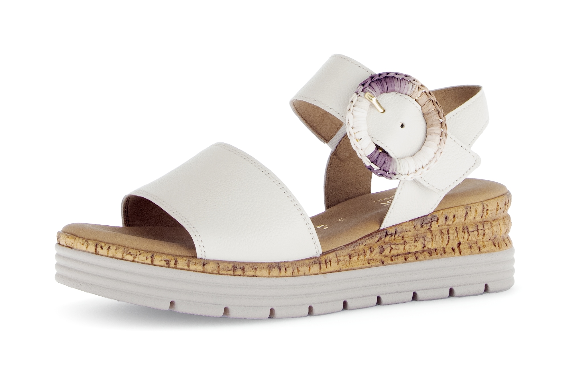 Gabor Keilsandalette "Genua", Plateau, Sommerschuh mit dekorativer Zierschnalle, G-Weite