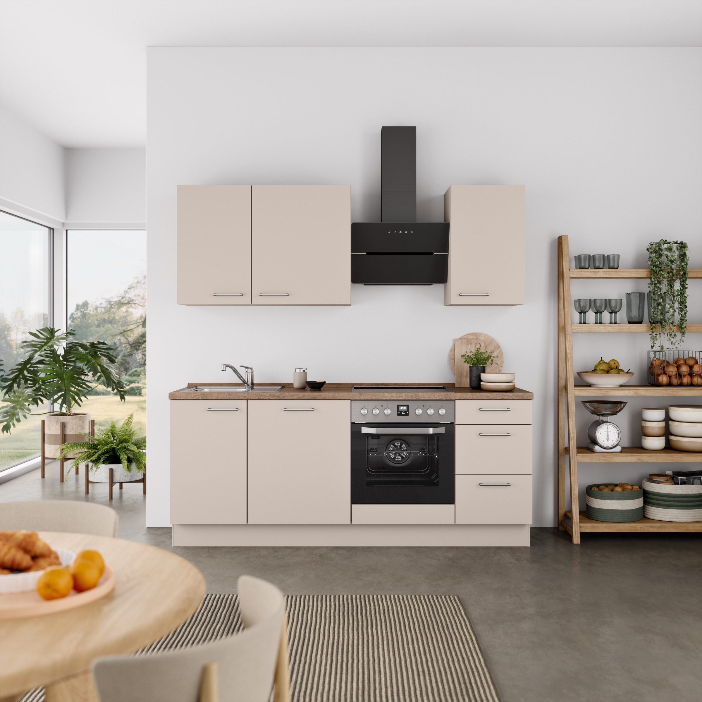 nobilia Küchenzeile ""Laser II", Ausrichtung wählbar, Breite 210 cm" vormon günstig online kaufen