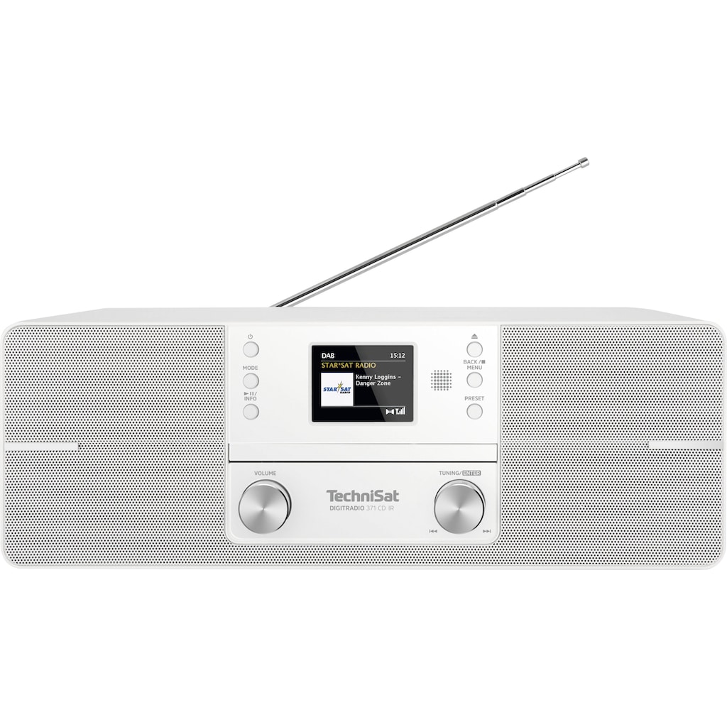 TechniSat Internet-Radio »DIGITRADIO 371 CD IR Stereoanlage-«, (Bluetooth-WLAN UKW mit RDS-Digitalradio (DAB+), mit DAB+, CD-Player, Bluetooth, Farbdisplay, USB