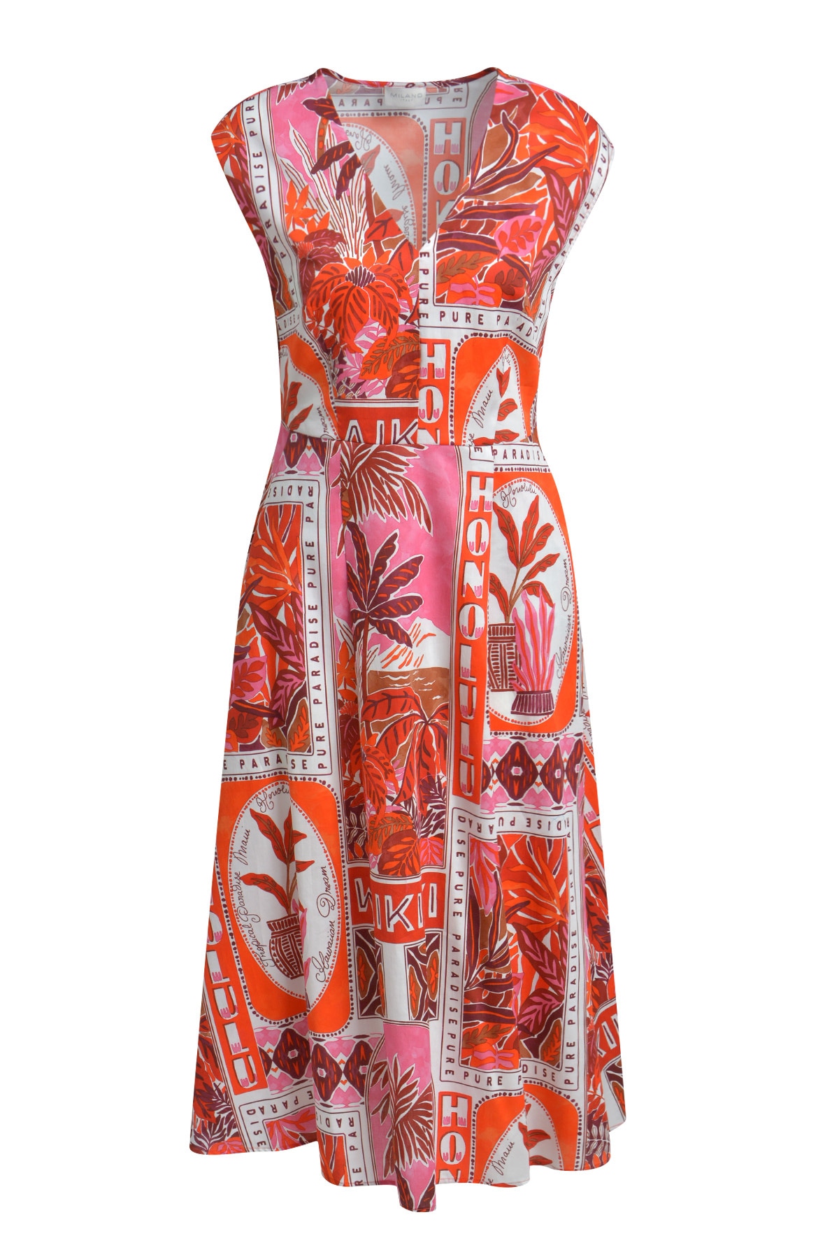 Milano Italy Sommerkleid Eingrifftaschen mit Taschen