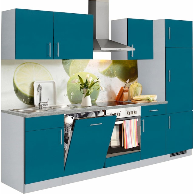 wiho Küchen Küchenzeile »Kiel«, mit E-Geräten, Breite 280 cm kaufen | BAUR