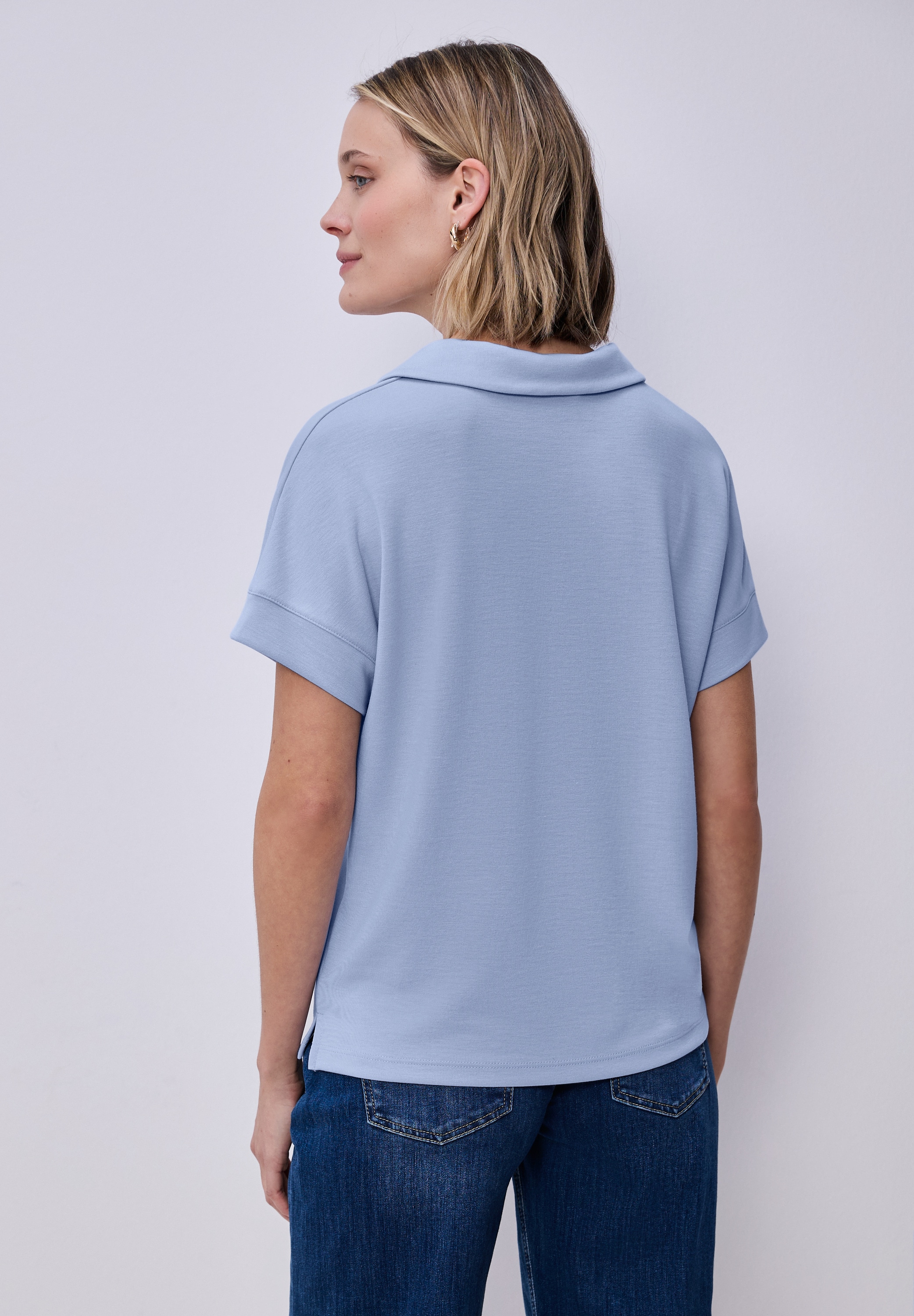STREET ONE Shirttop mit Polo Kragen