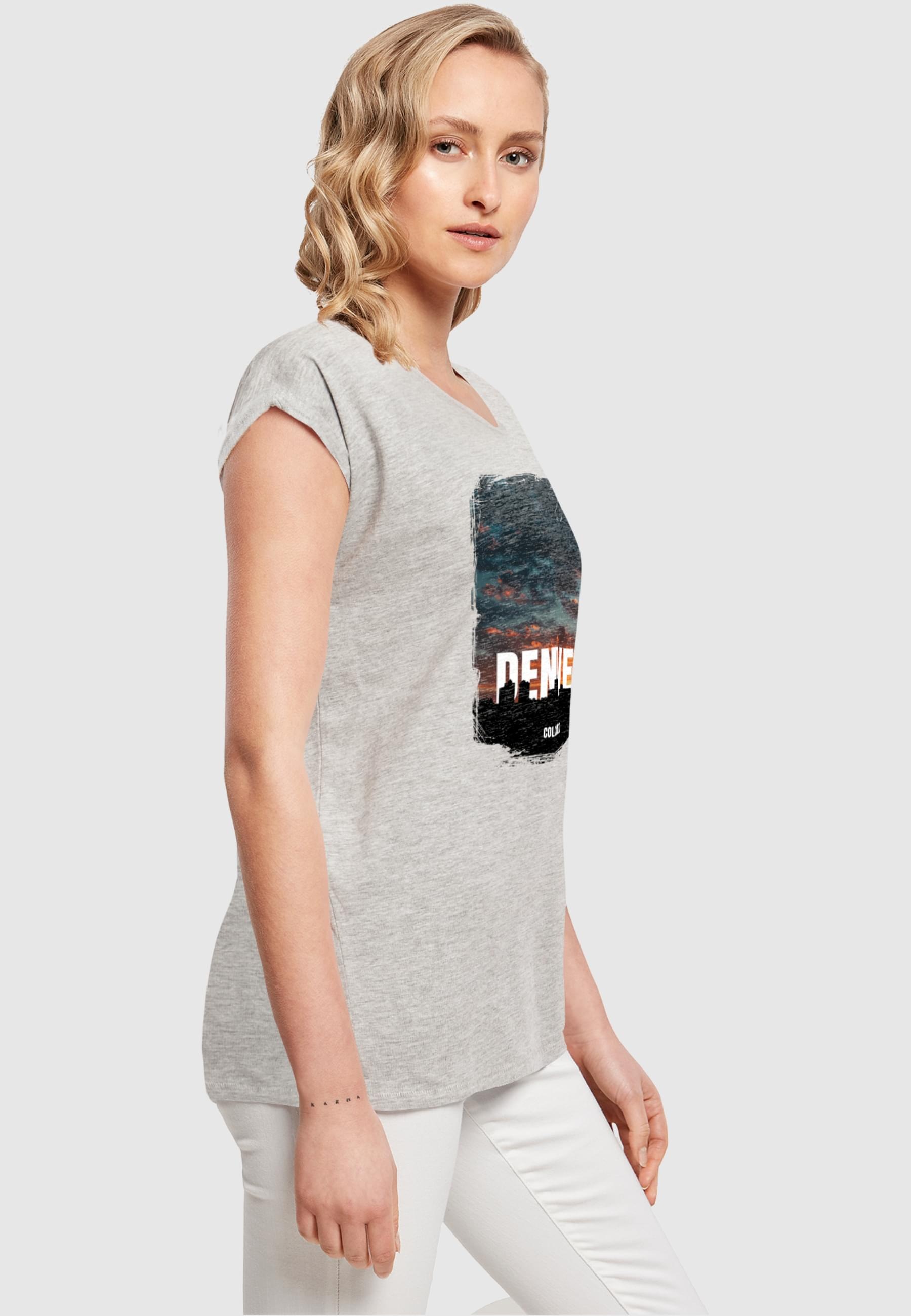 Merchcode T-Shirt »Merchcode Damen Ladies Denver Extended Shoulder Tee«, (1 tlg.)
