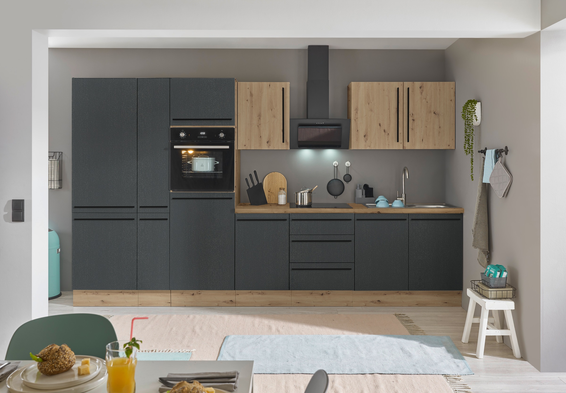 KOCHSTATION Küchenzeile "Florida" Breite 360 cm, wahlweise mit E-Geräten,So günstig online kaufen