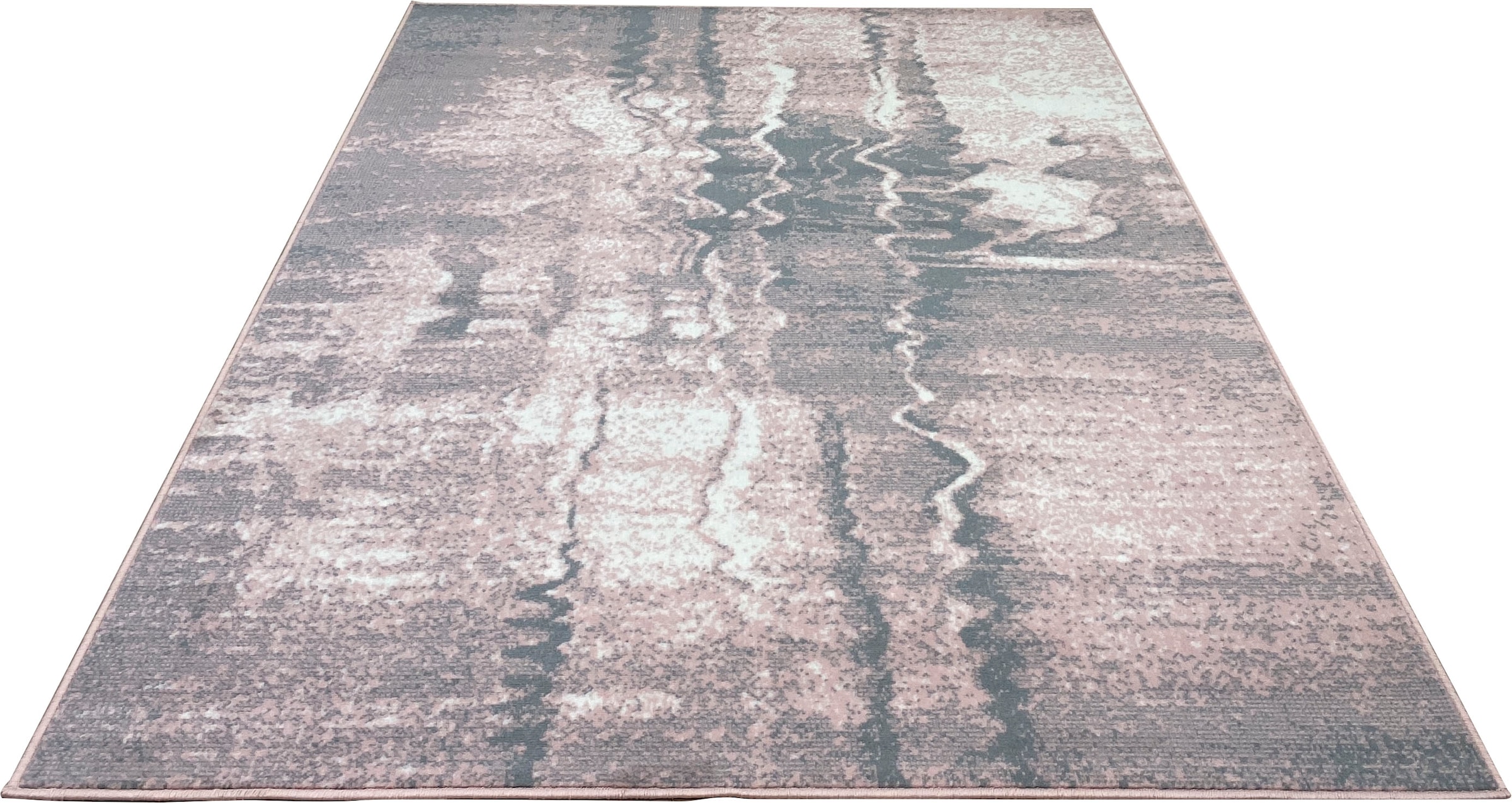 my home Teppich »Izabelle«, rechteckig, modernes Design, Kurzflor-Teppich  im Vintage-Design bestellen | BAUR
